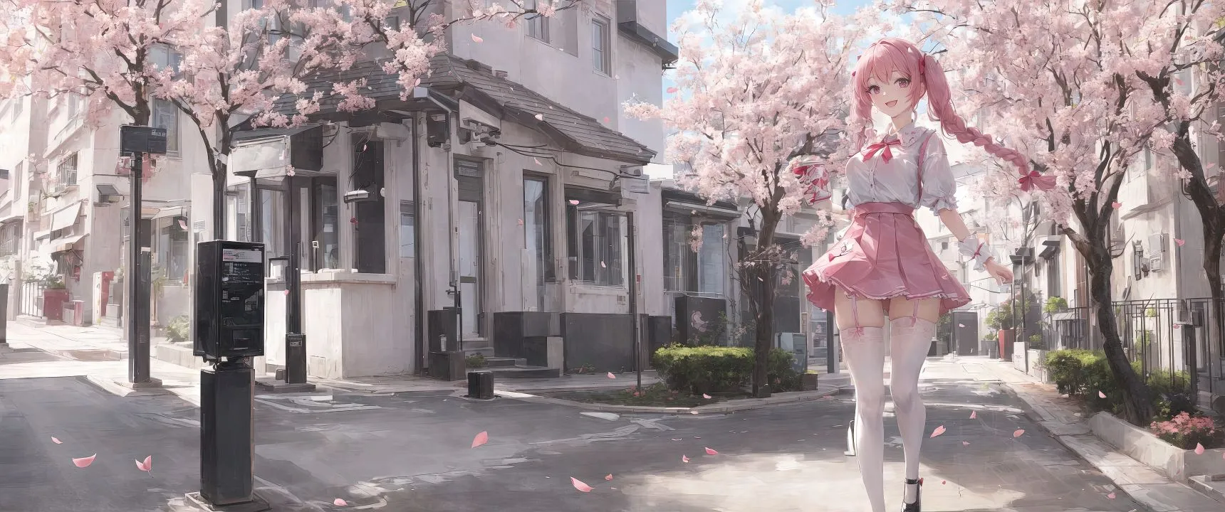 动漫 粉色系 樱花少女 动漫场景 壁纸预览