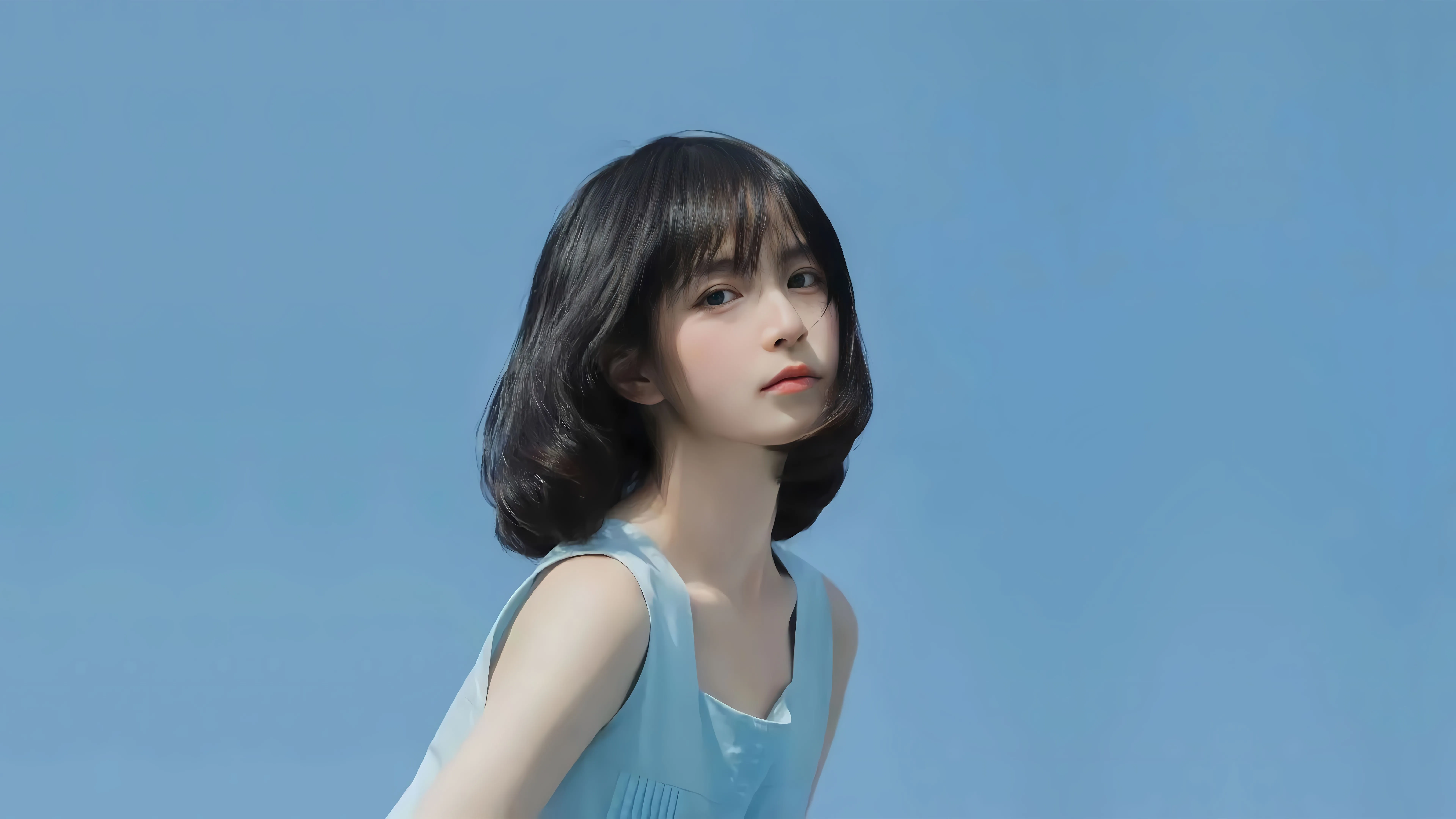 美女 短发青春少女 高颜值 壁纸预览