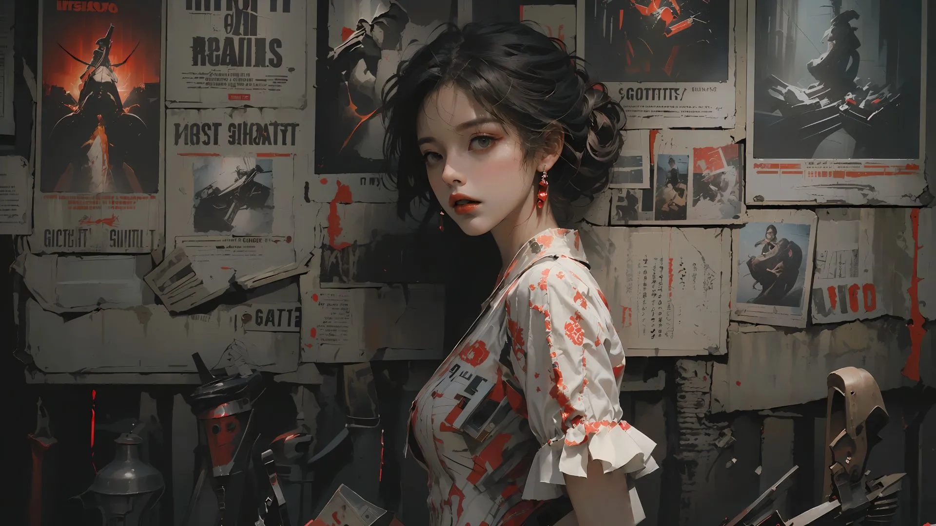 美女 报纸美女 壁纸预览