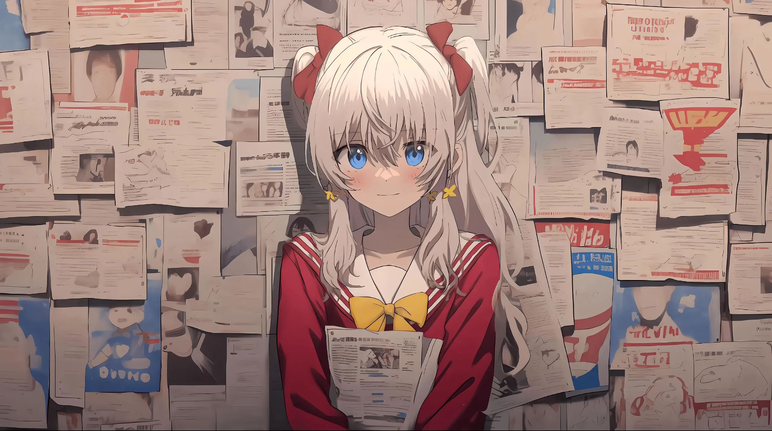 美女 报纸美女 壁纸预览