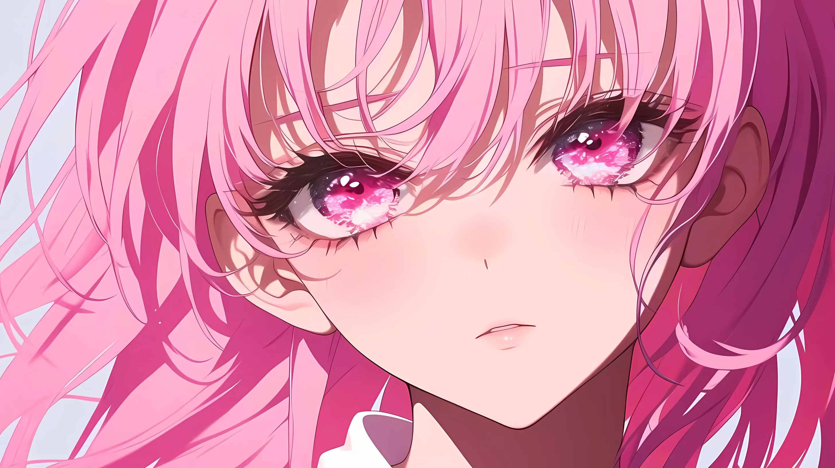动漫 粉色系 动漫少女 大眼睛 壁纸预览