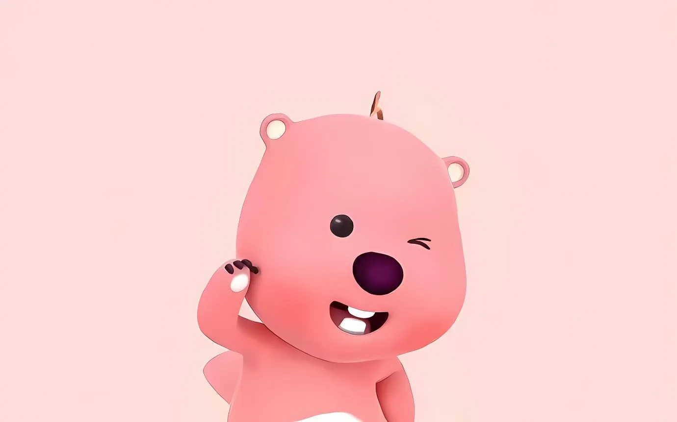 卡通 动漫 loppy;小海狸 粉色 可爱 壁纸预览