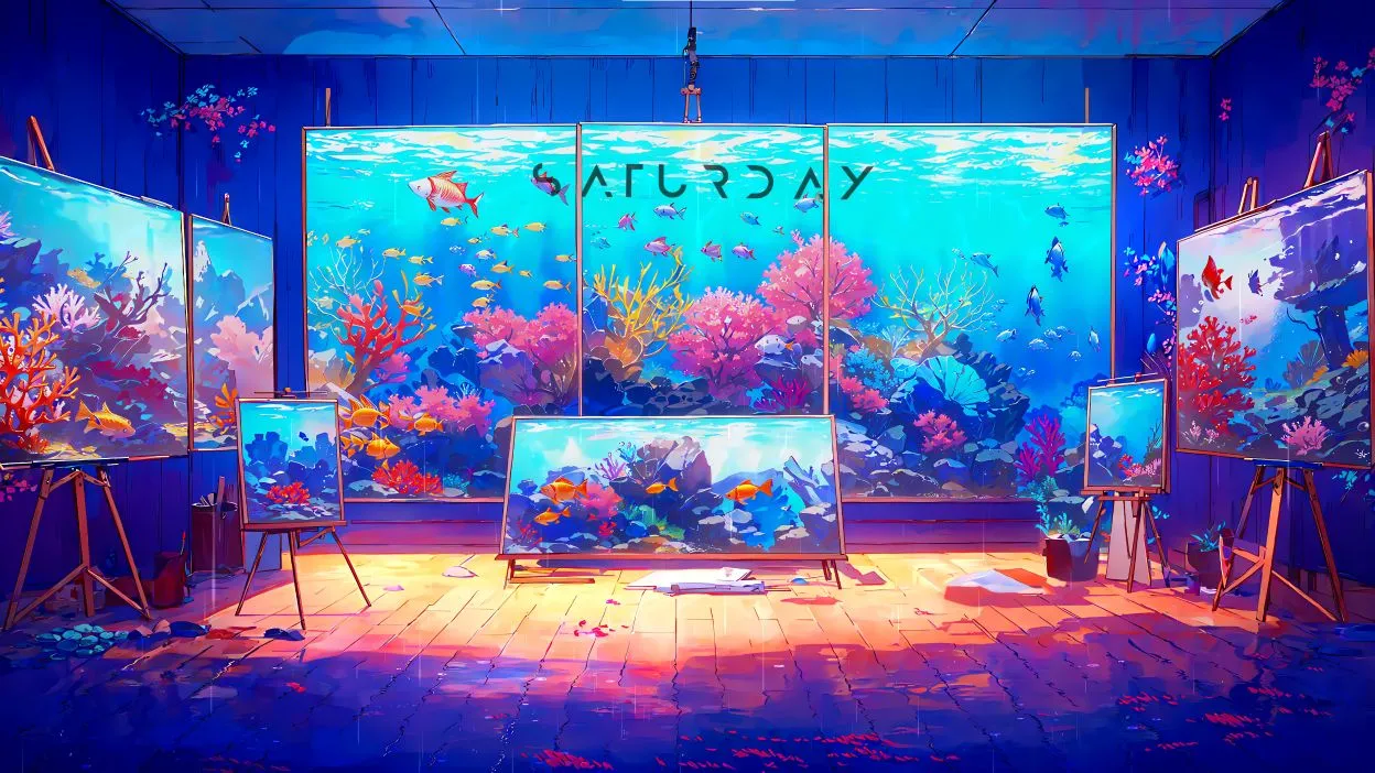 插画 色彩 海中景色 壁纸预览