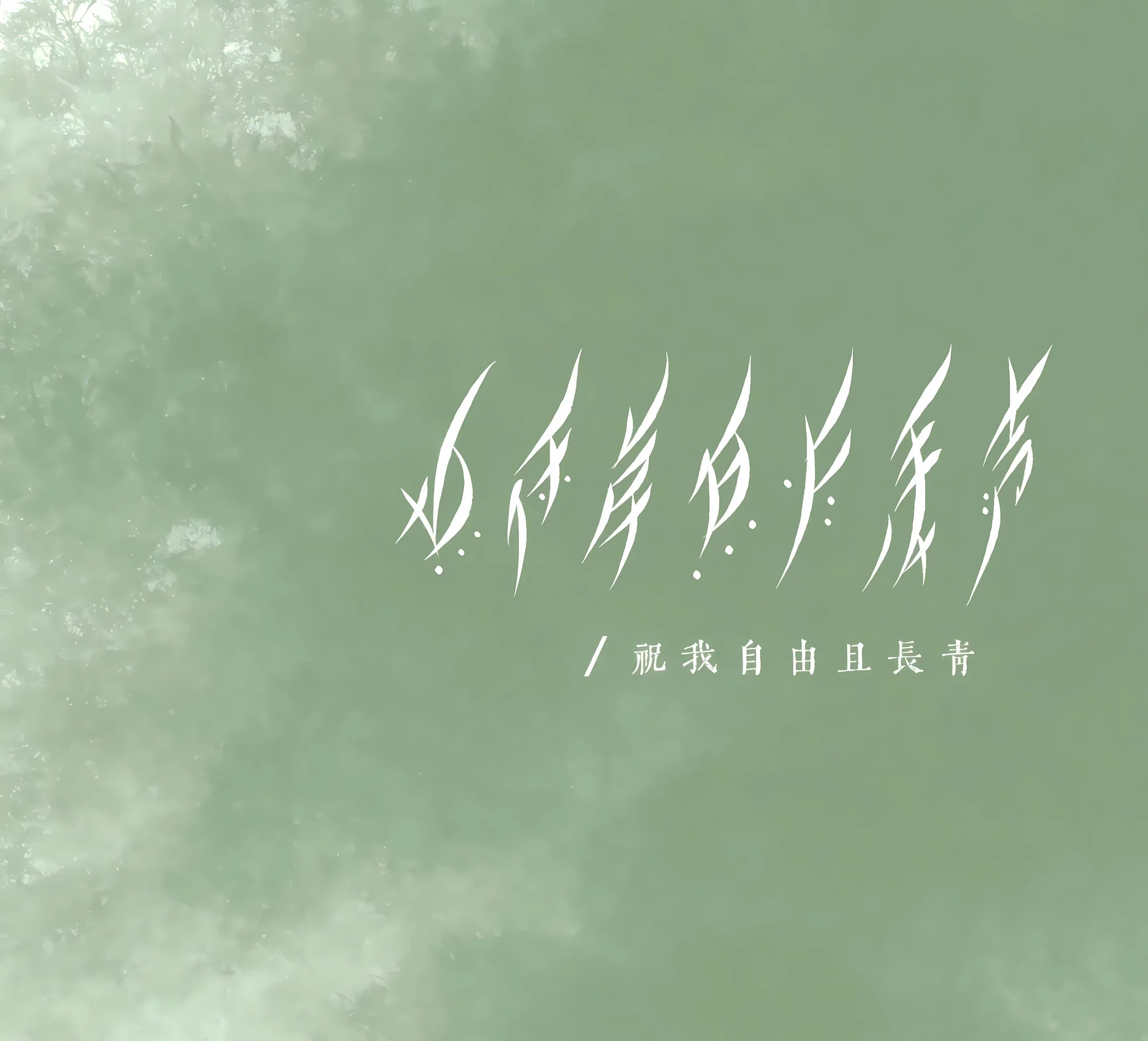 励志 打工人 文字 学习 绿色 壁纸预览
