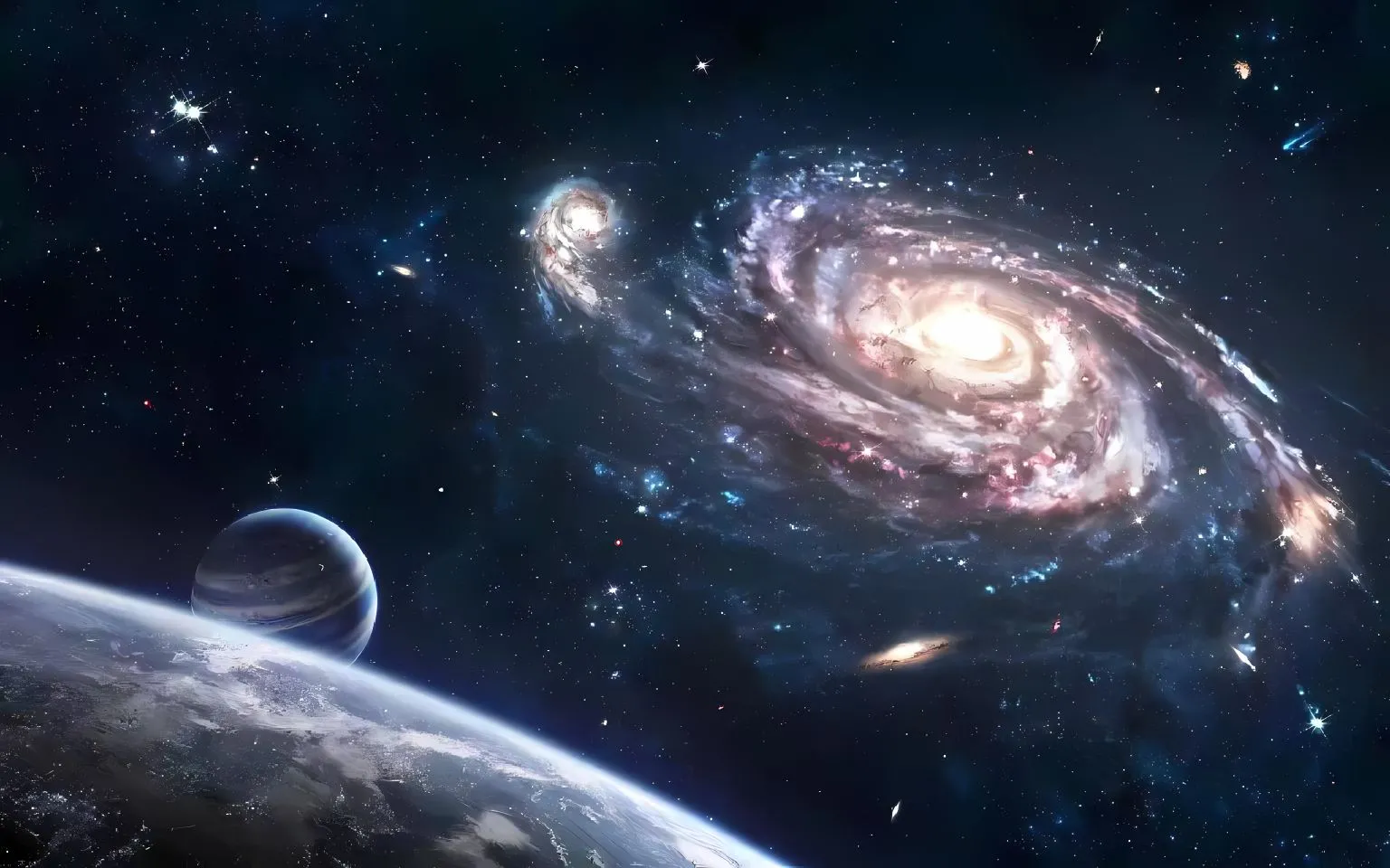 插画 宇宙 星空 绝美 唯美 治愈 壁纸预览