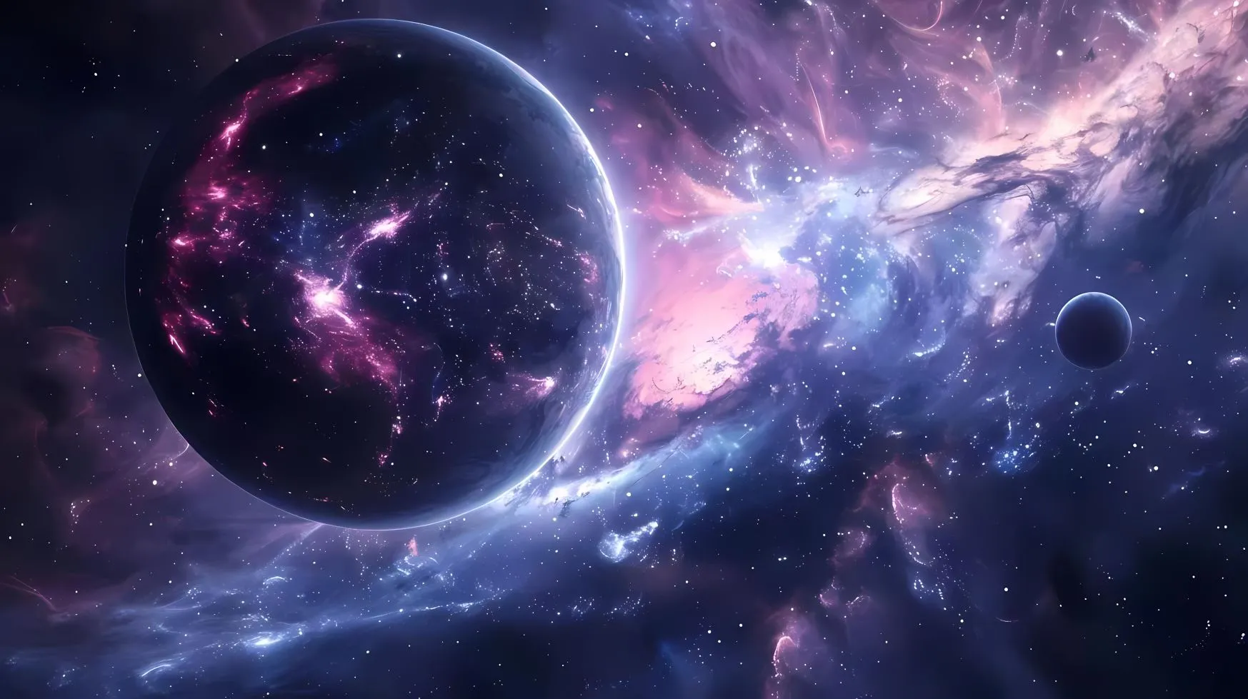 插画 宇宙 星空 绝美 唯美 治愈 壁纸预览