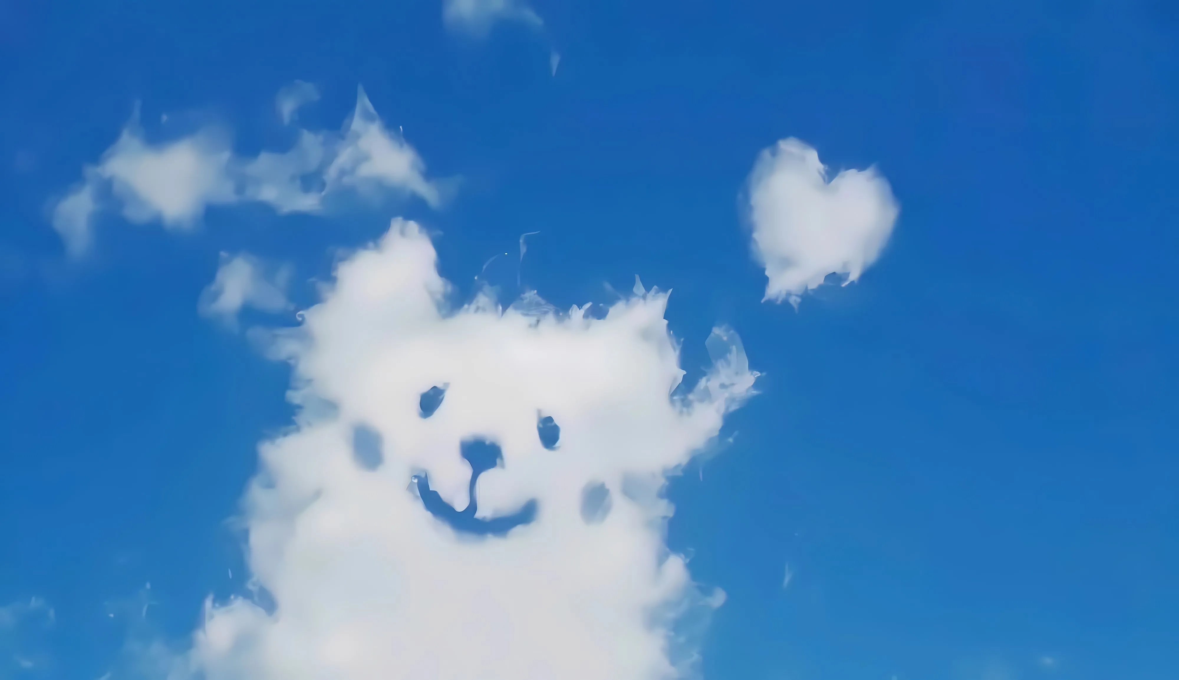 ins风 天空 蓝天白云 爱心 壁纸预览