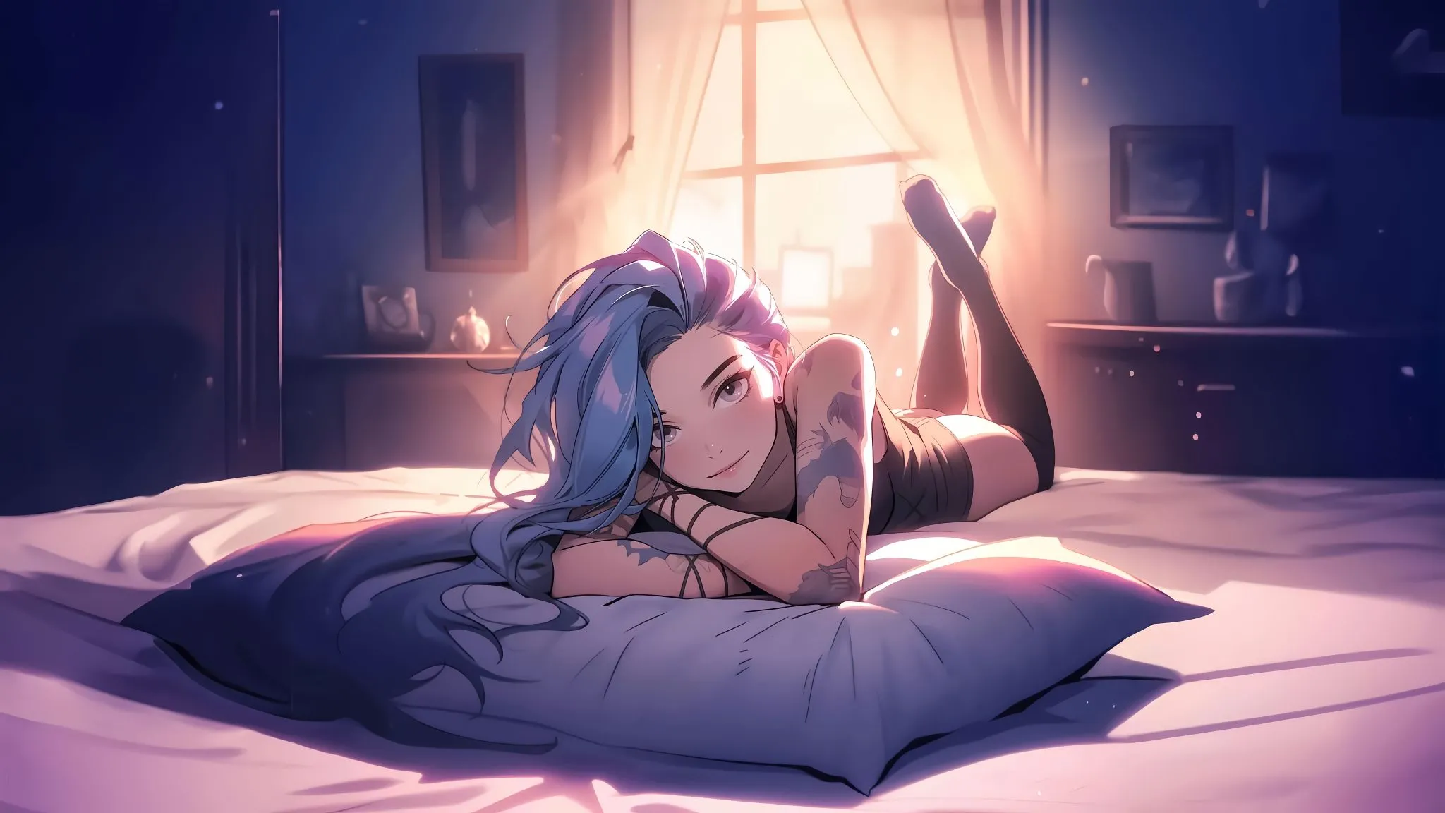 游戏 美女 金克丝 英雄联盟 动漫少女 壁纸预览