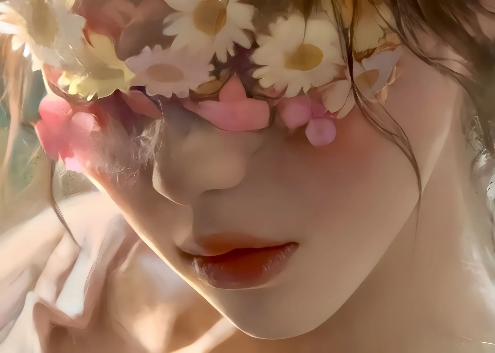 美女 鲜花少女 氛围感 唯美 壁纸预览
