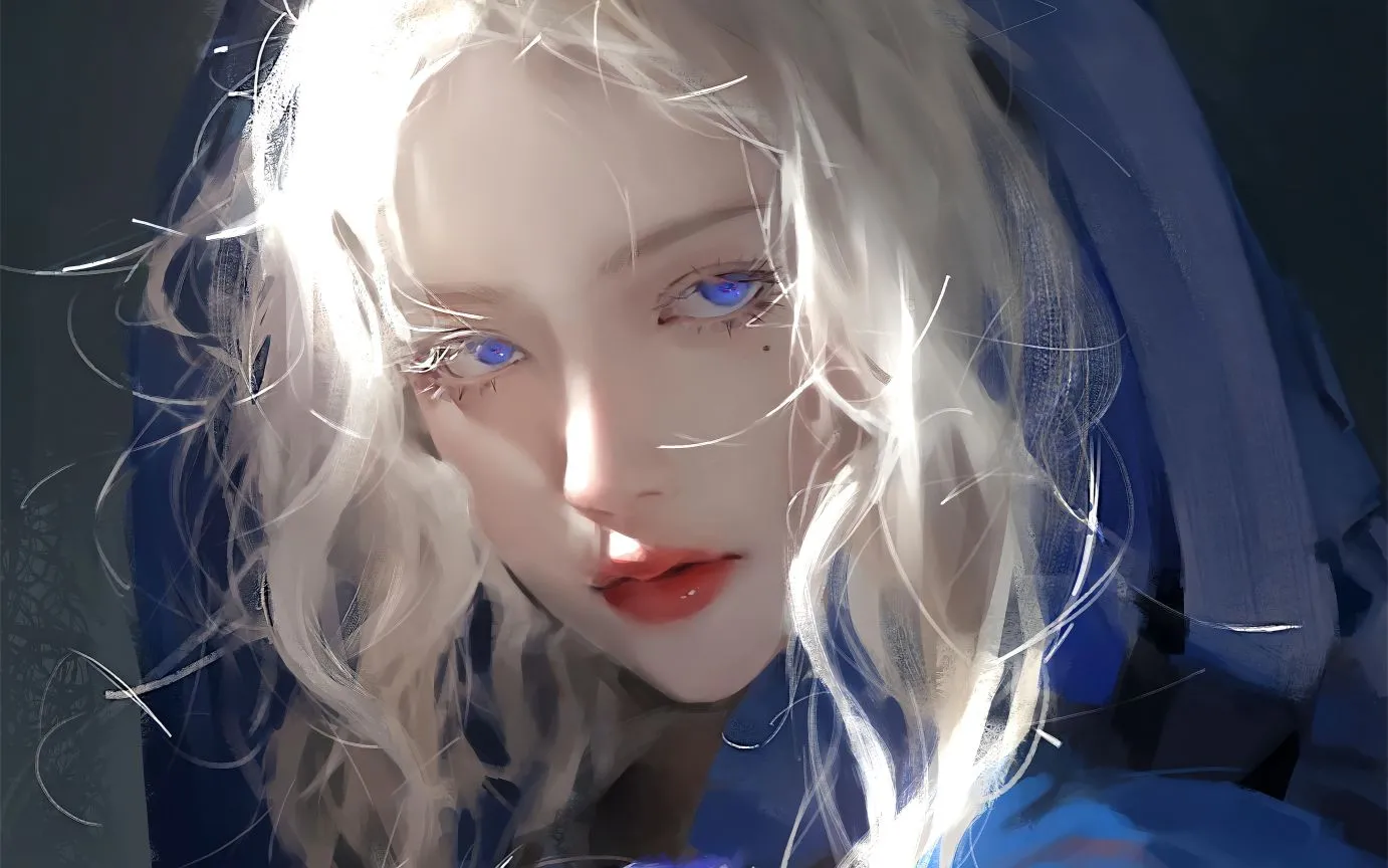 插画 美女 欧美 金发美女 壁纸预览