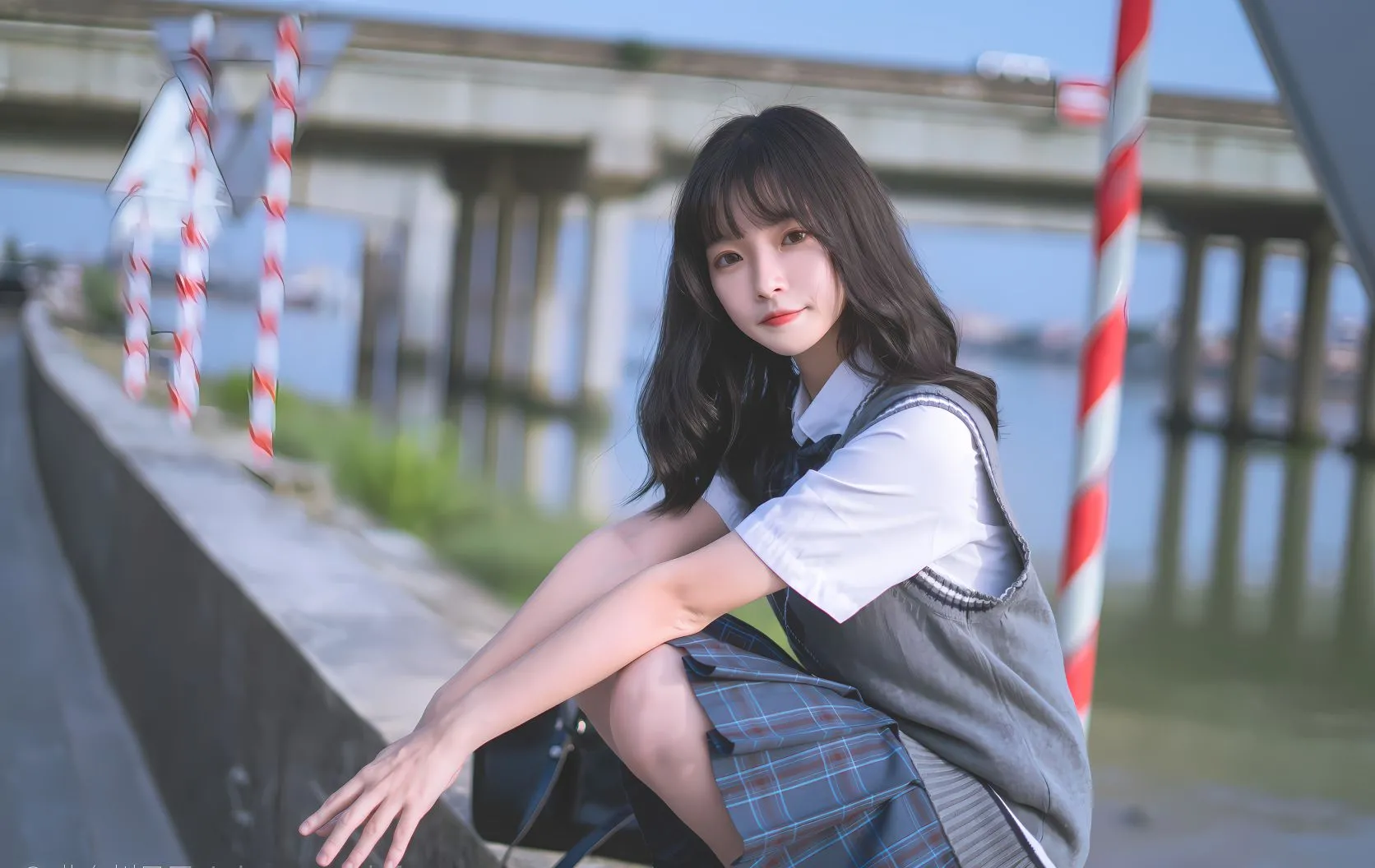 美女 校园 JK制服少女 高颜值 清纯少女 壁纸预览