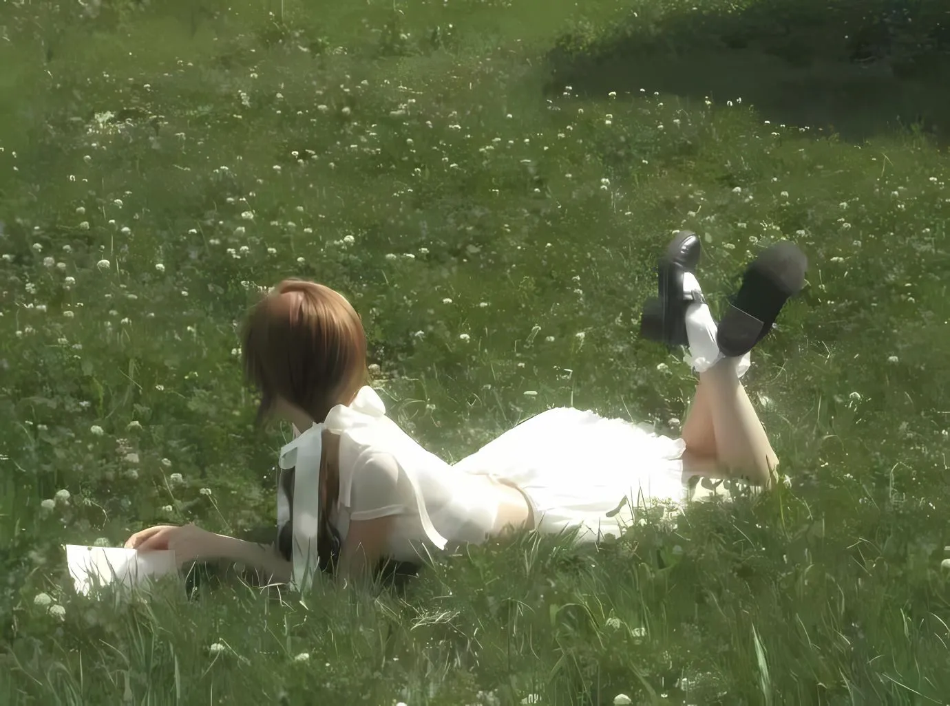ins风 美女 氛围感写真 绿色 少女 壁纸预览