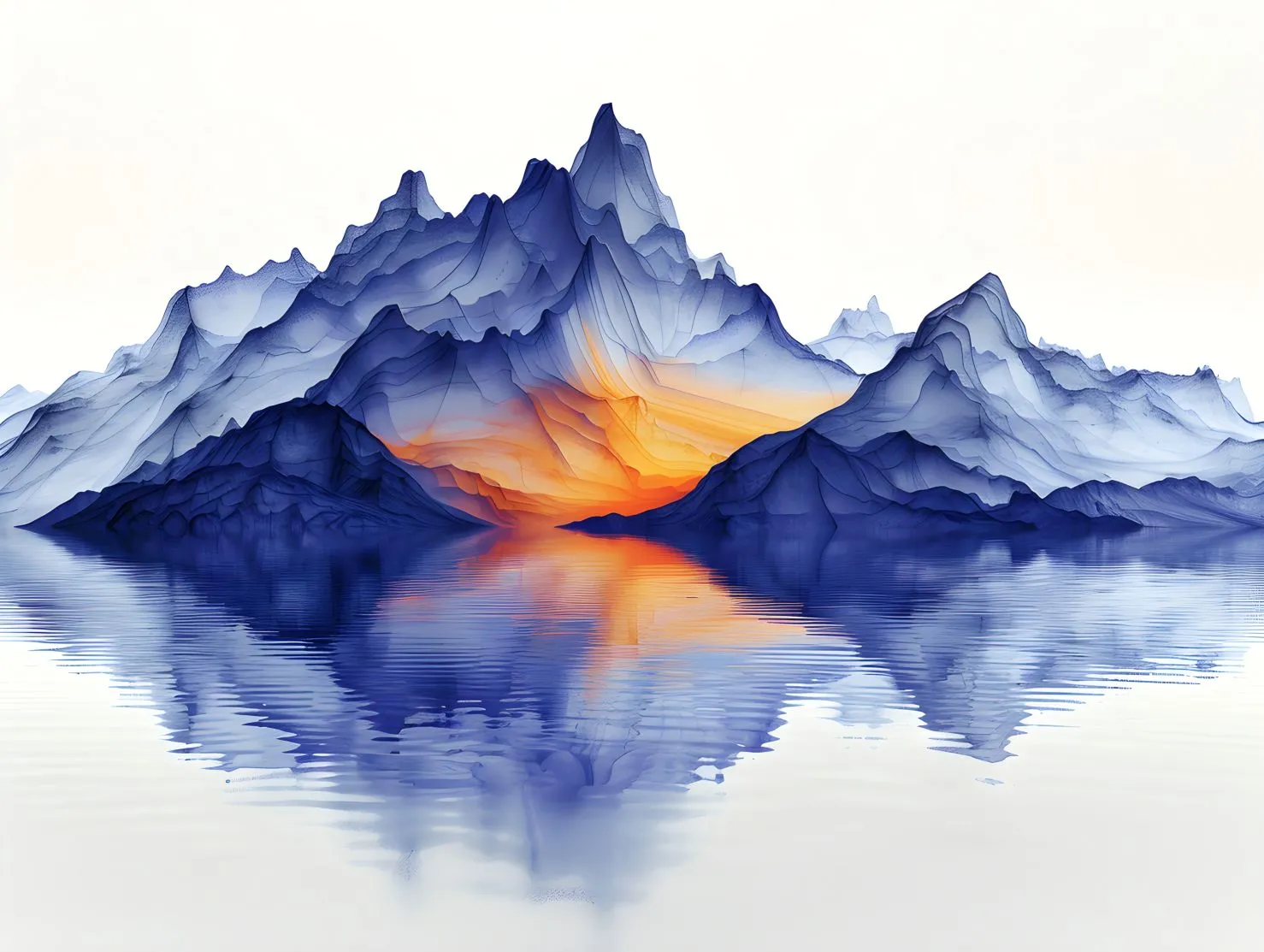 风景 插画 水墨山水 水墨画 诗意 壁纸预览