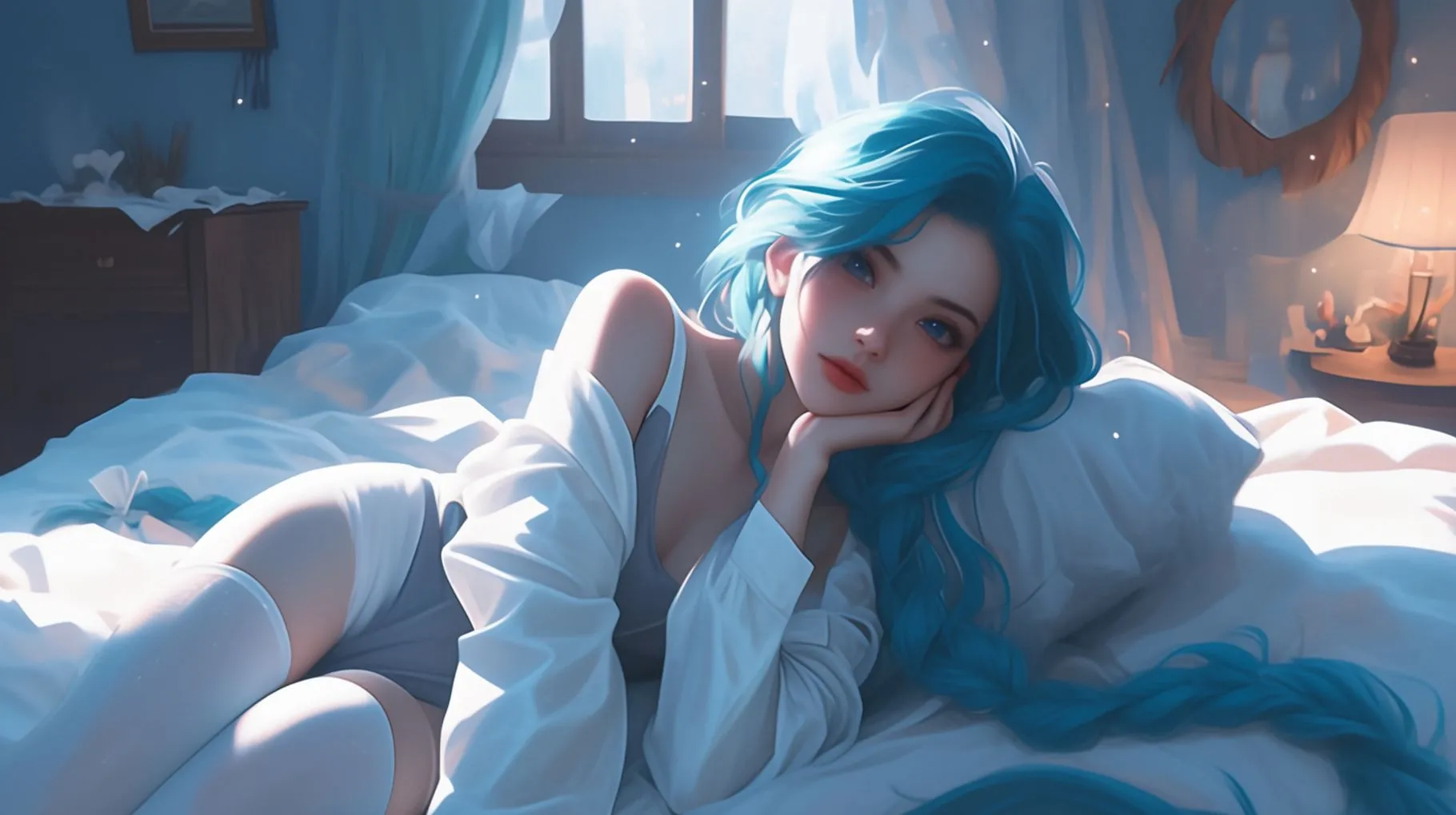 动漫 美女 二次元 慵懒感 金克丝 壁纸预览