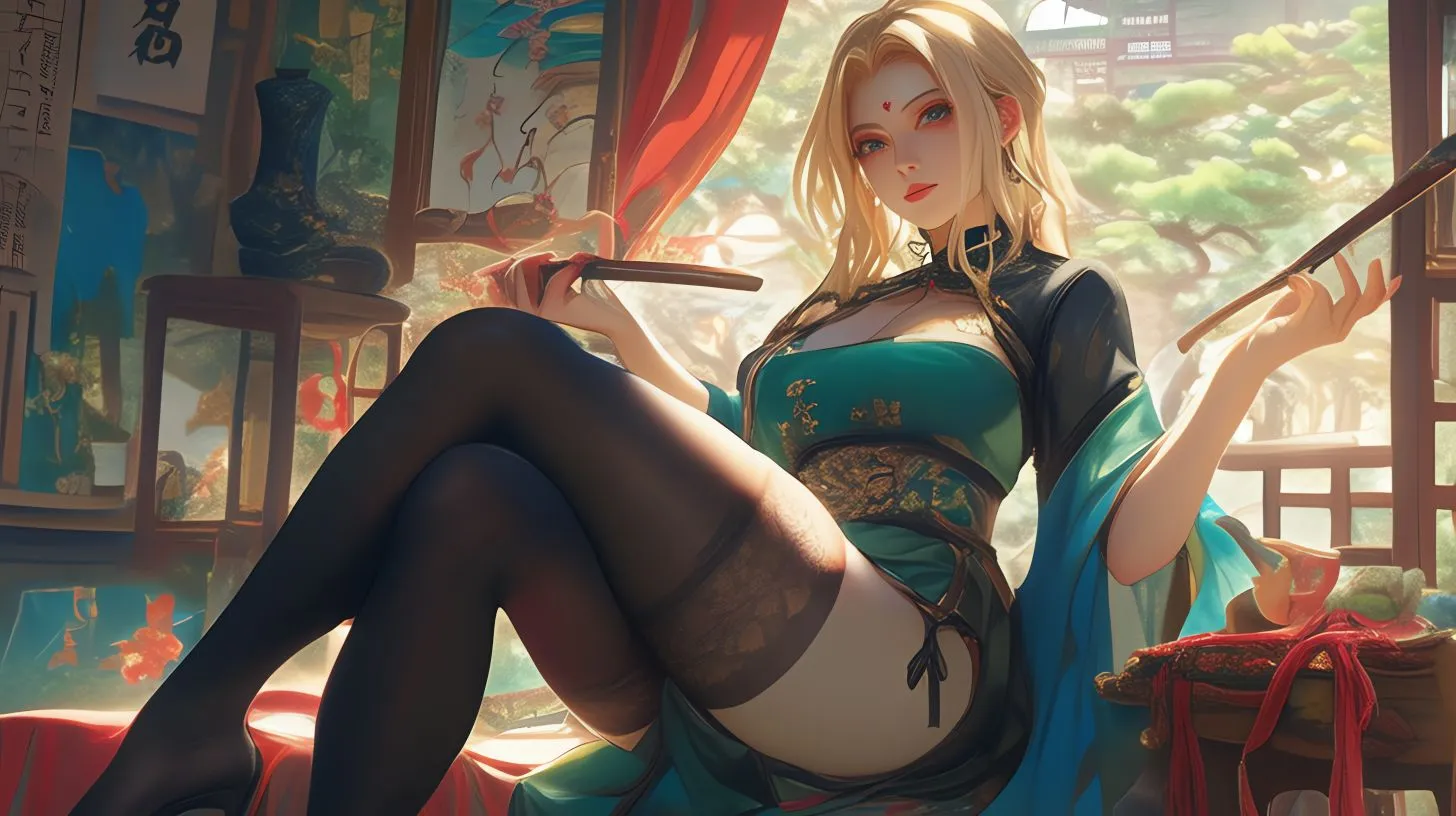 动漫 黑丝旗袍少女 性感 壁纸预览