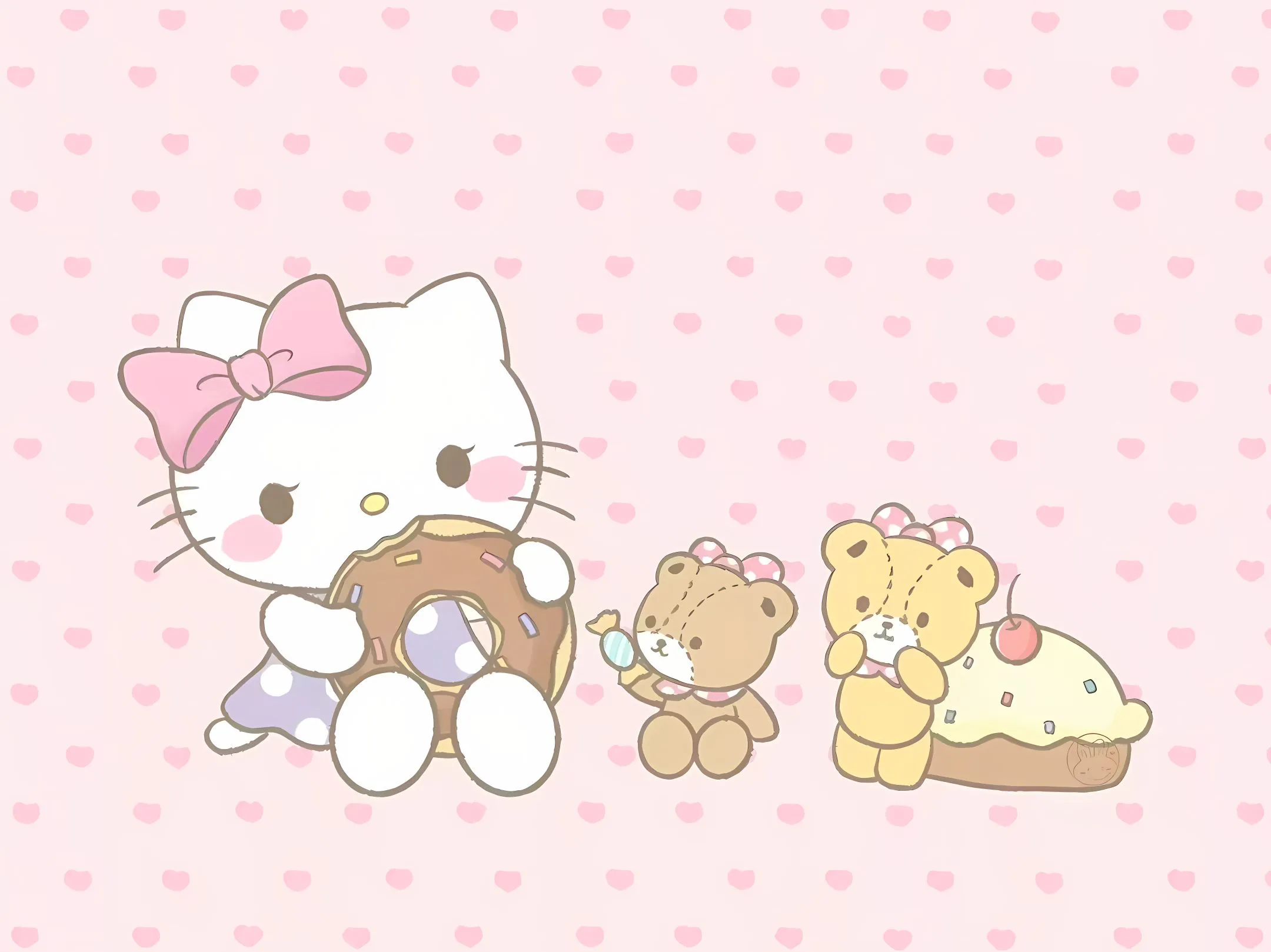 卡通 可爱 helloKitty 粉色系 少女心 壁纸预览
