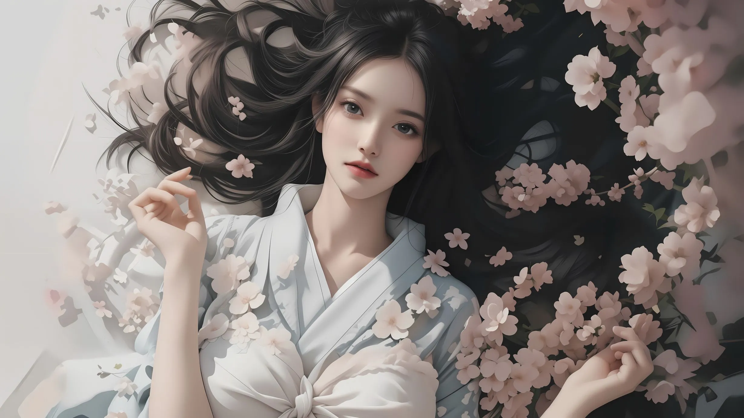 动漫 二次元 鲜花少女 AI 壁纸预览