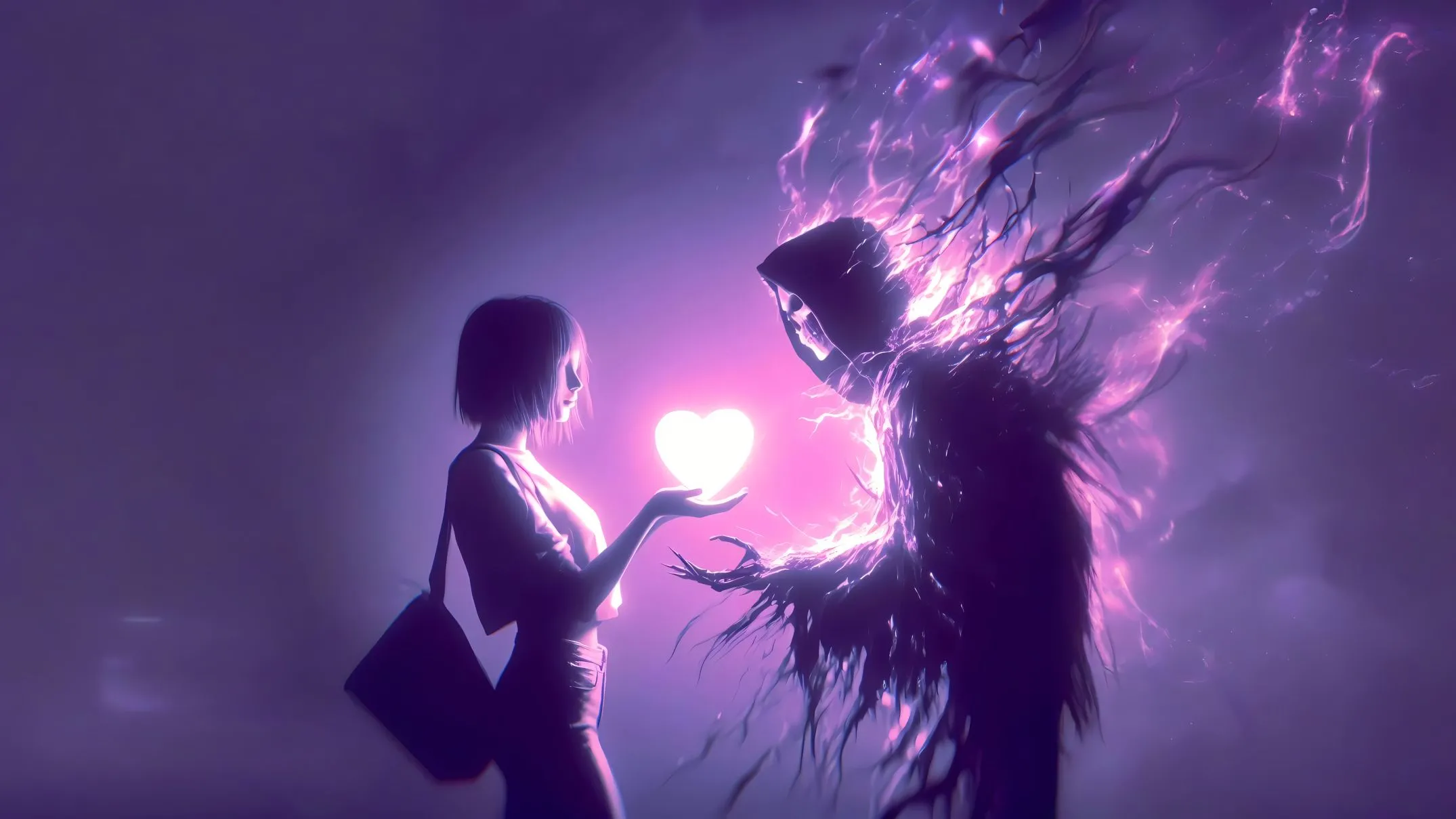 动漫 紫色 梦幻 少女与魔鬼的心之交易 壁纸预览
