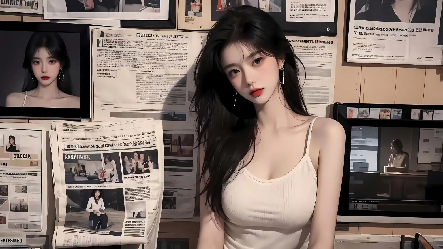动漫 美女 报纸美女 港风 高颜值 壁纸预览