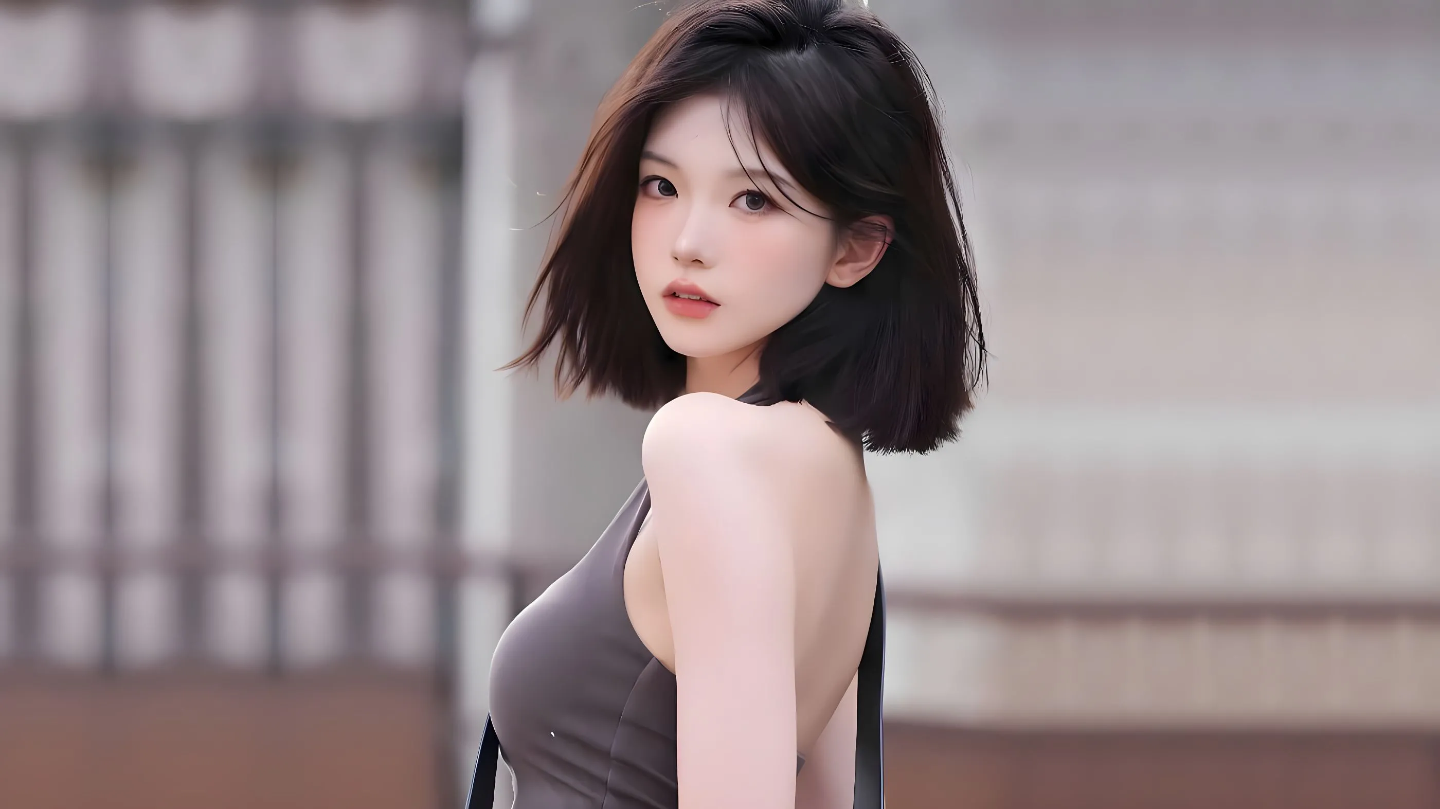 美女 短发少女 清纯少女 性感 高颜值 写真 壁纸预览