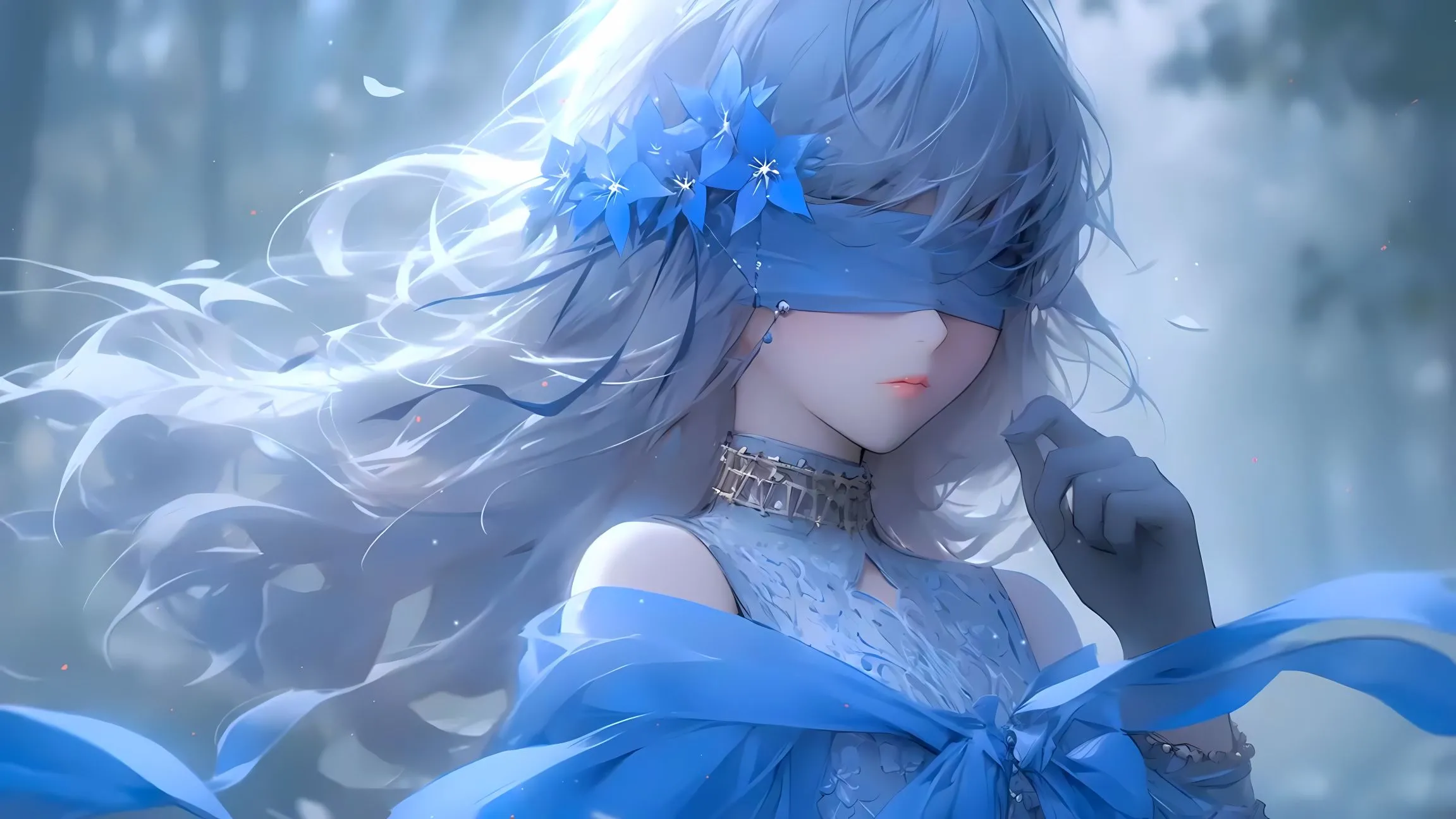 动漫 动漫少女 蒙眼少女 绝美 壁纸预览