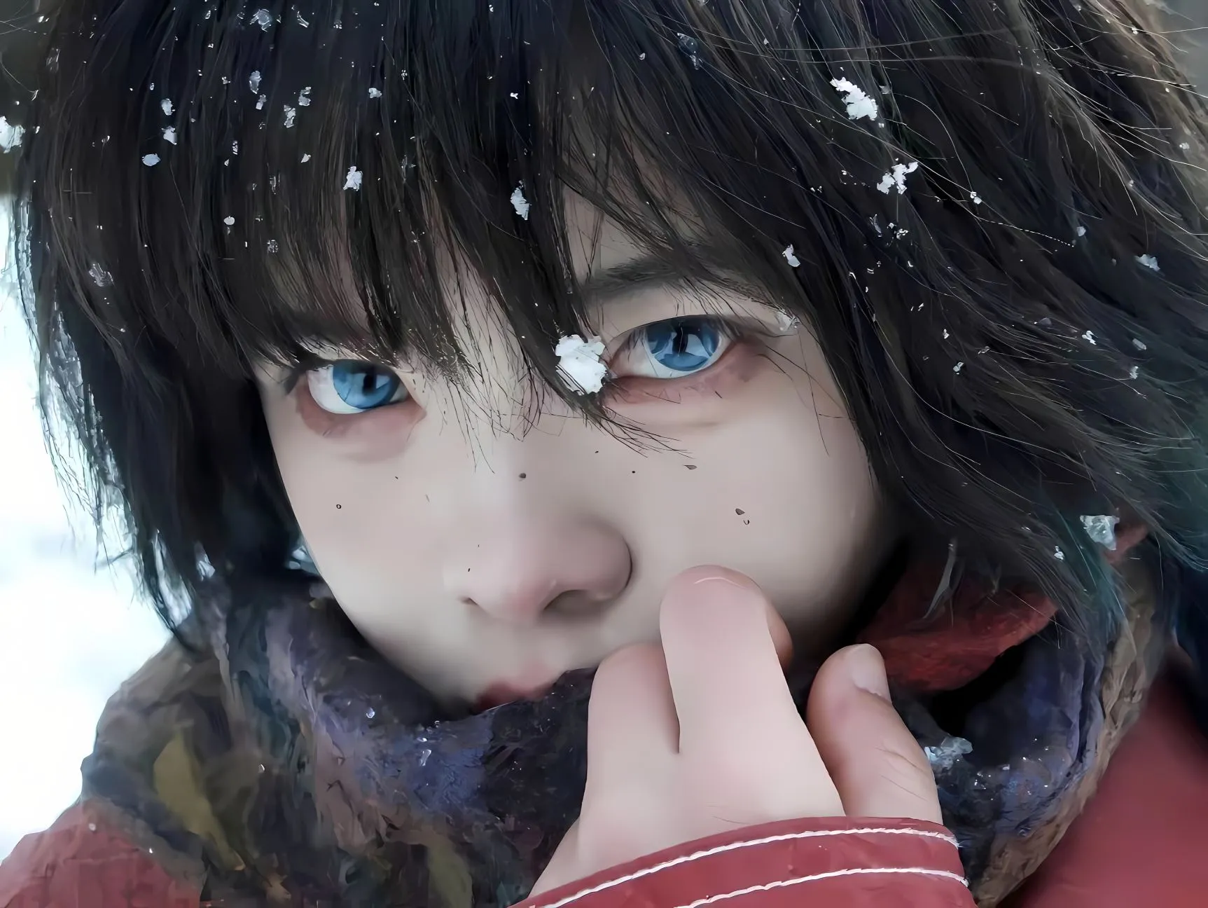 ins风 美女 雪 壁纸预览
