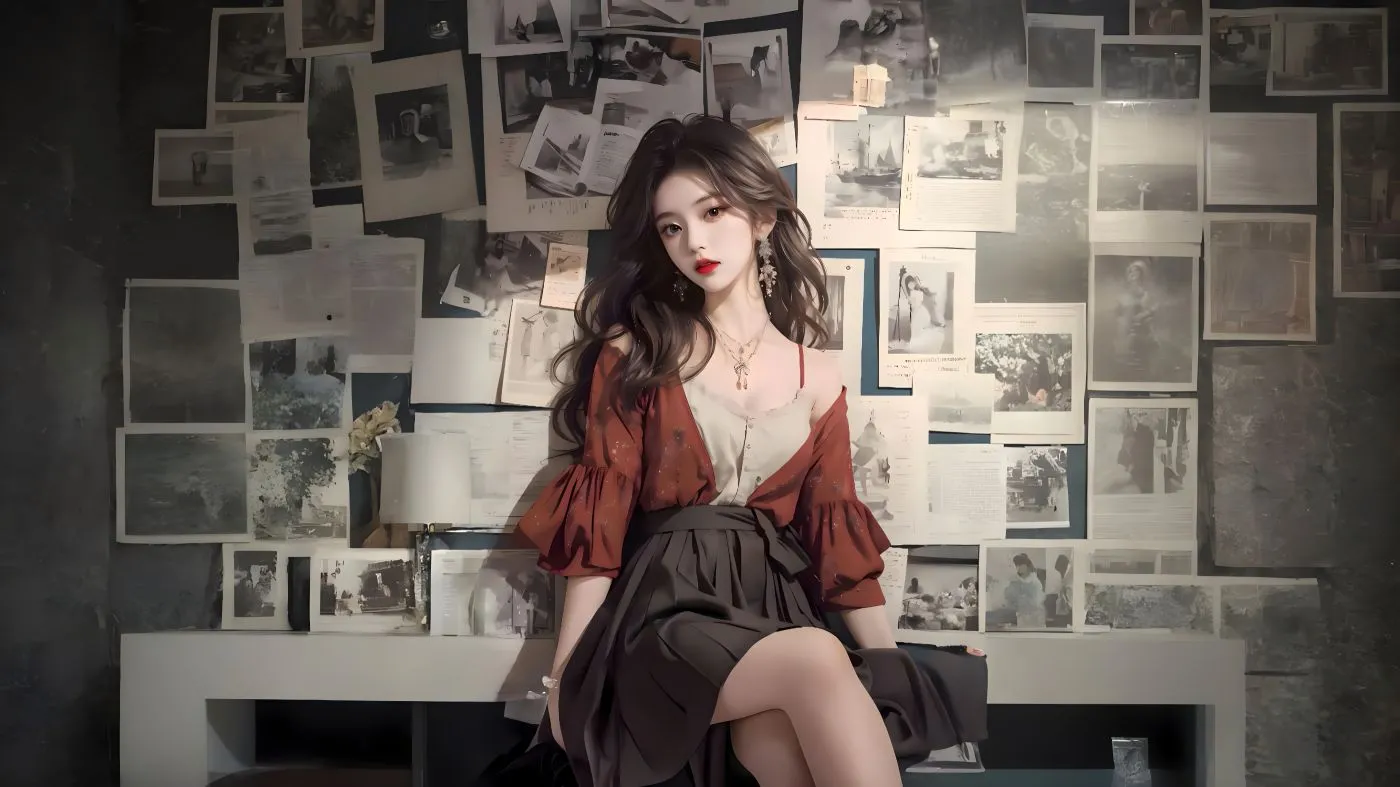 动漫 美女 报纸美女 气质 卷发少女 壁纸预览