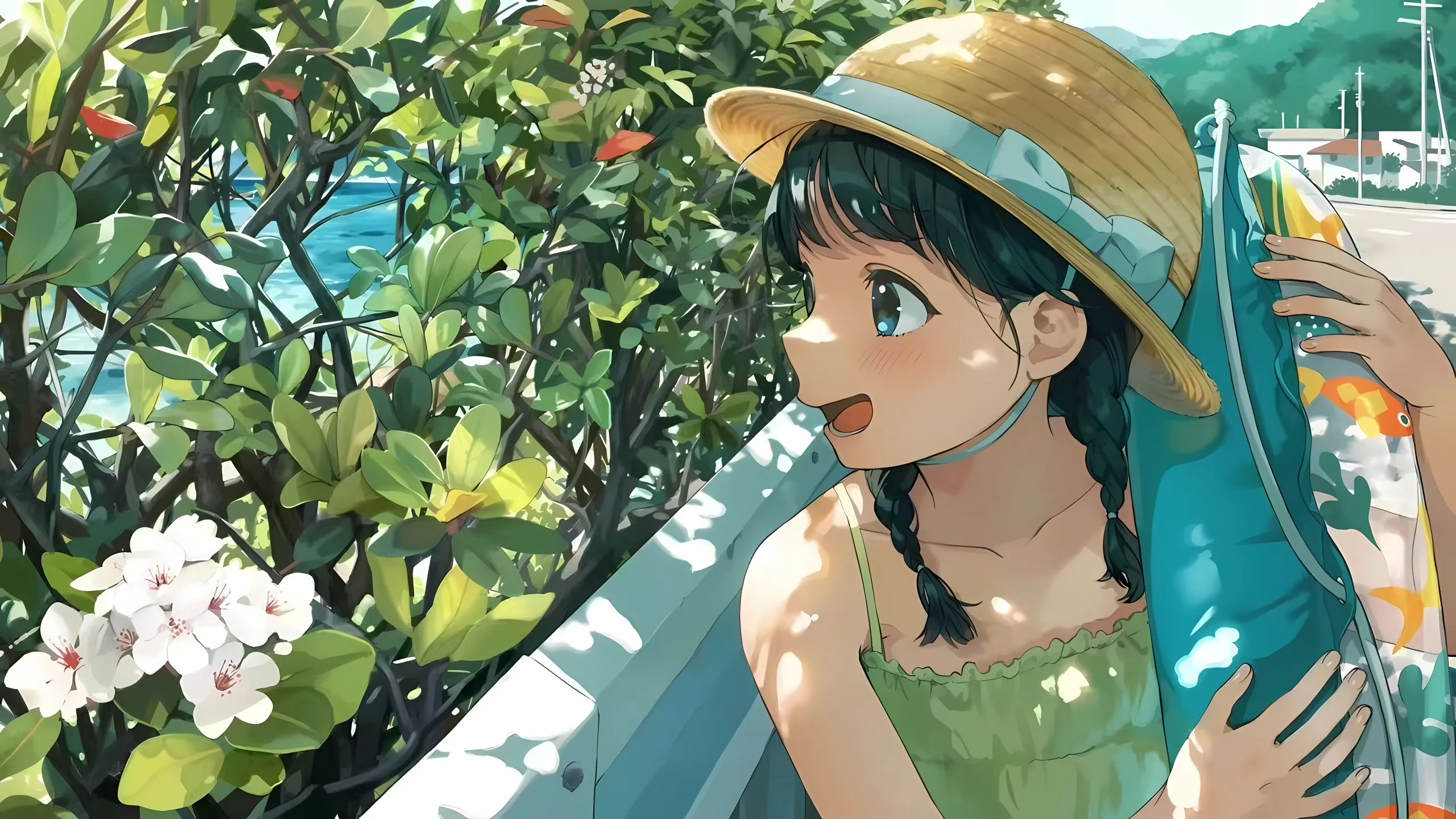 动漫 ins风 小清新 动漫少女 夏日 壁纸预览