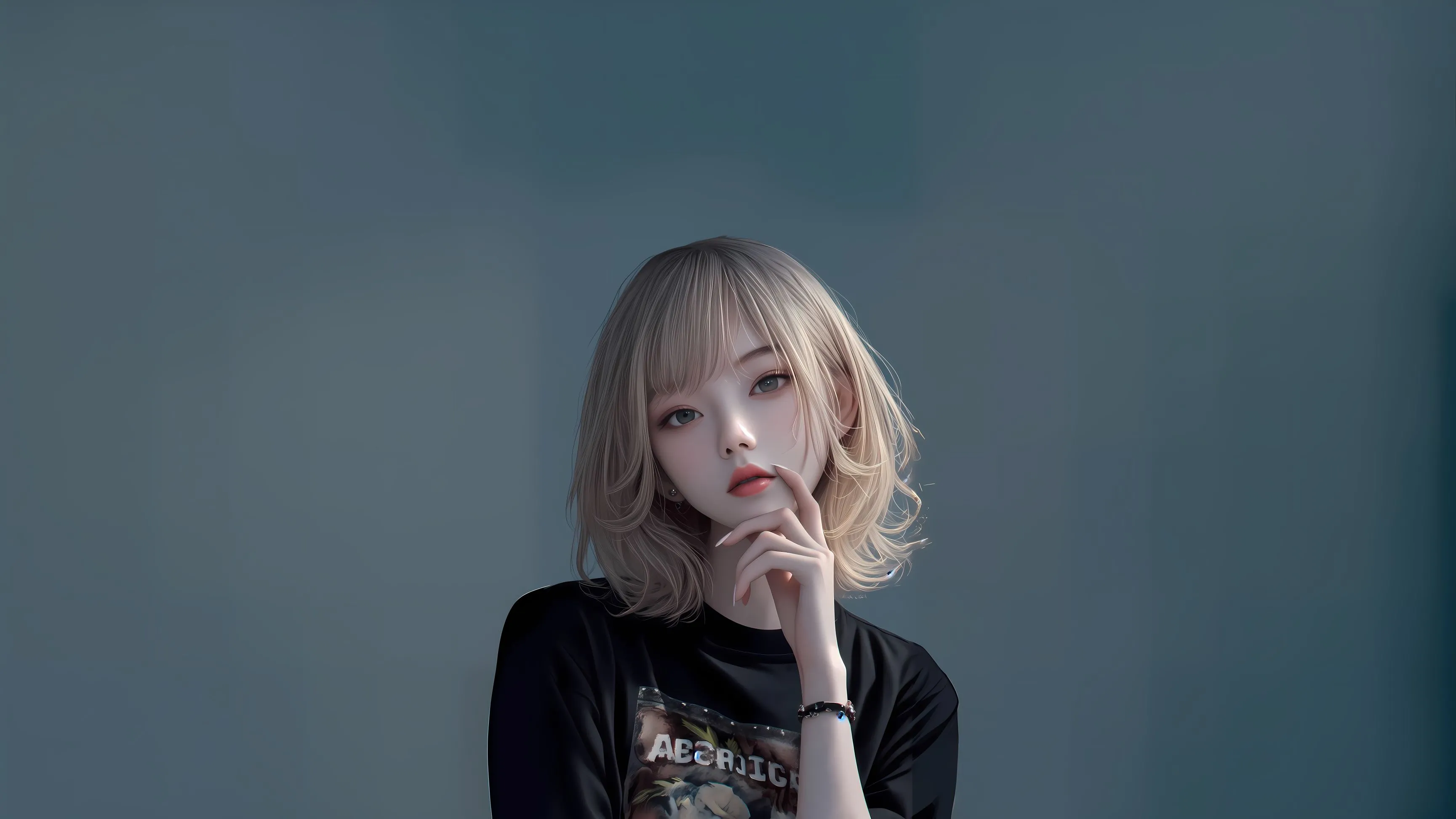 动漫 短发黄色女孩 ai绘画 酷 壁纸预览