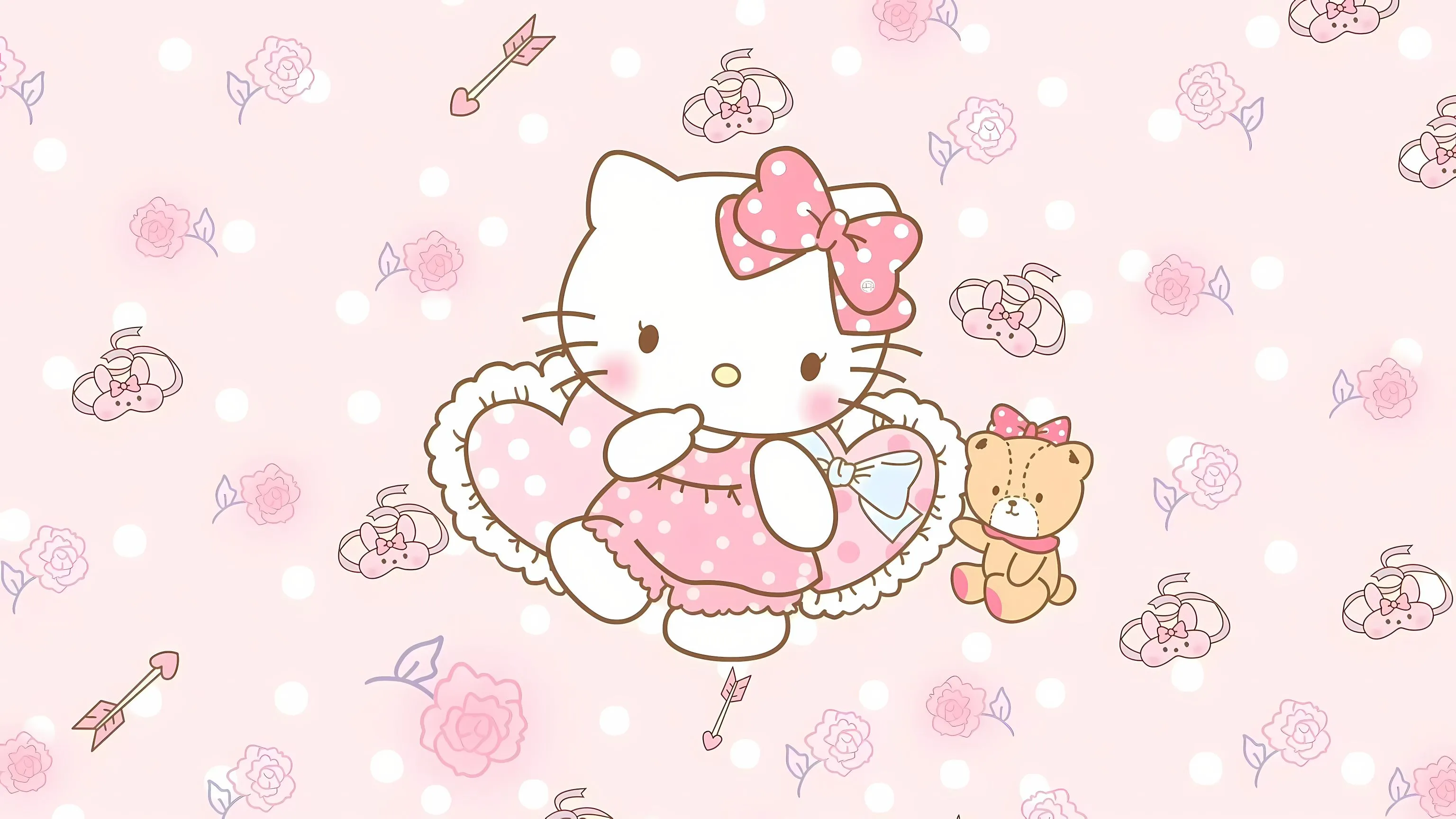 动漫 卡通 可爱 粉色系 helloKitty 三丽鸥 壁纸预览