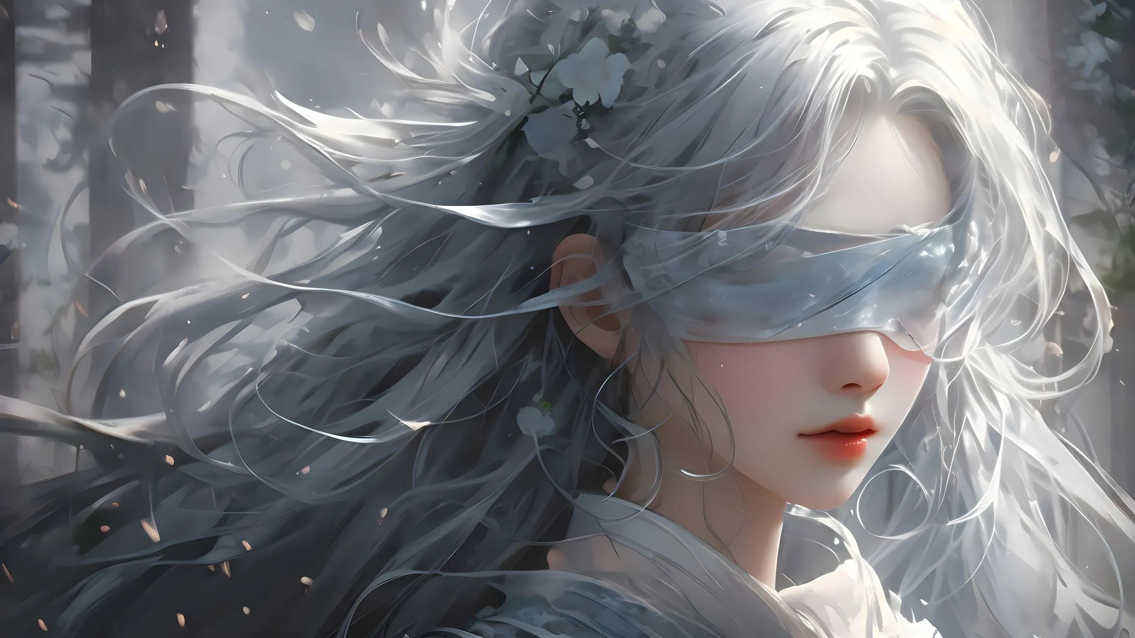 动漫 美女 古风少女 国风古韵 蒙眼少女 壁纸预览