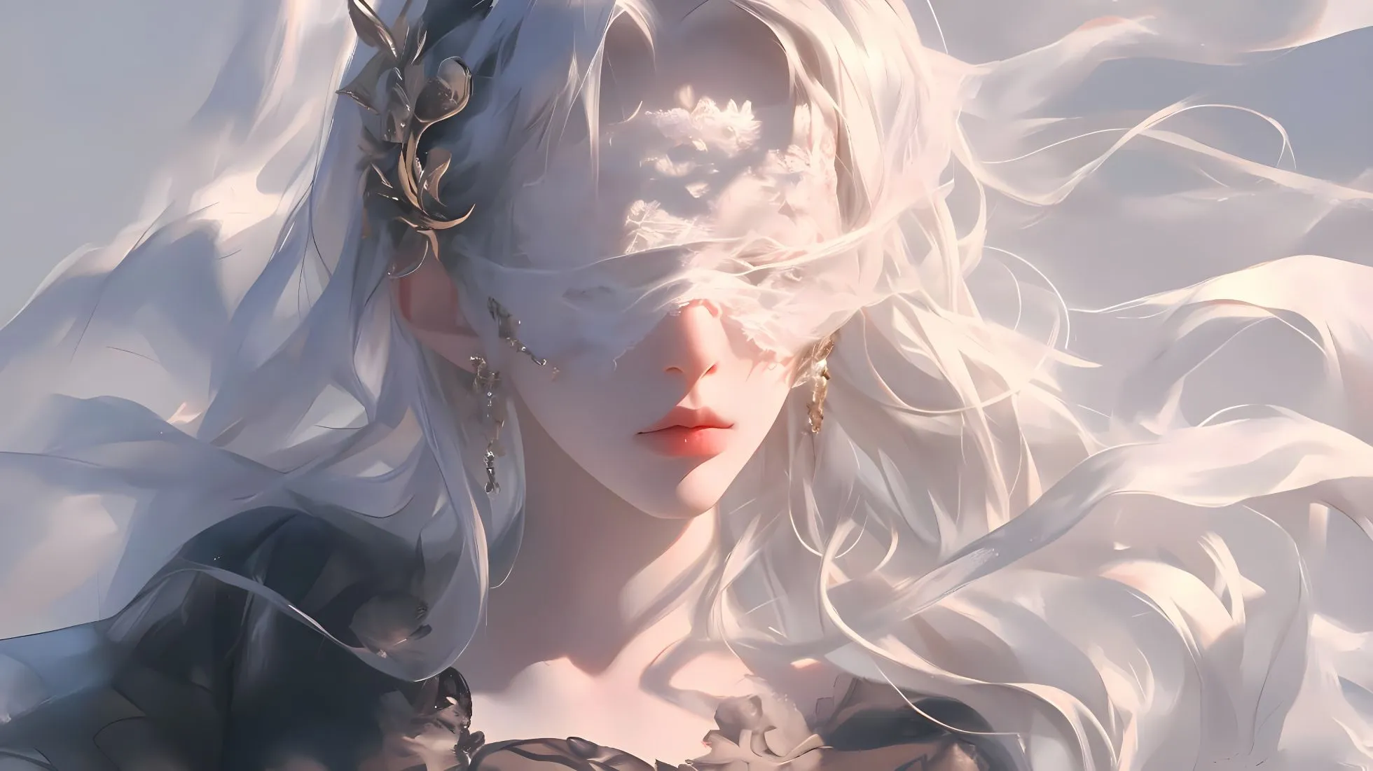 动漫 动漫少女 绝美 蒙眼少女 壁纸预览