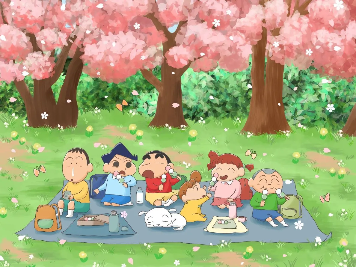 动漫 蜡笔小新 野餐 壁纸预览