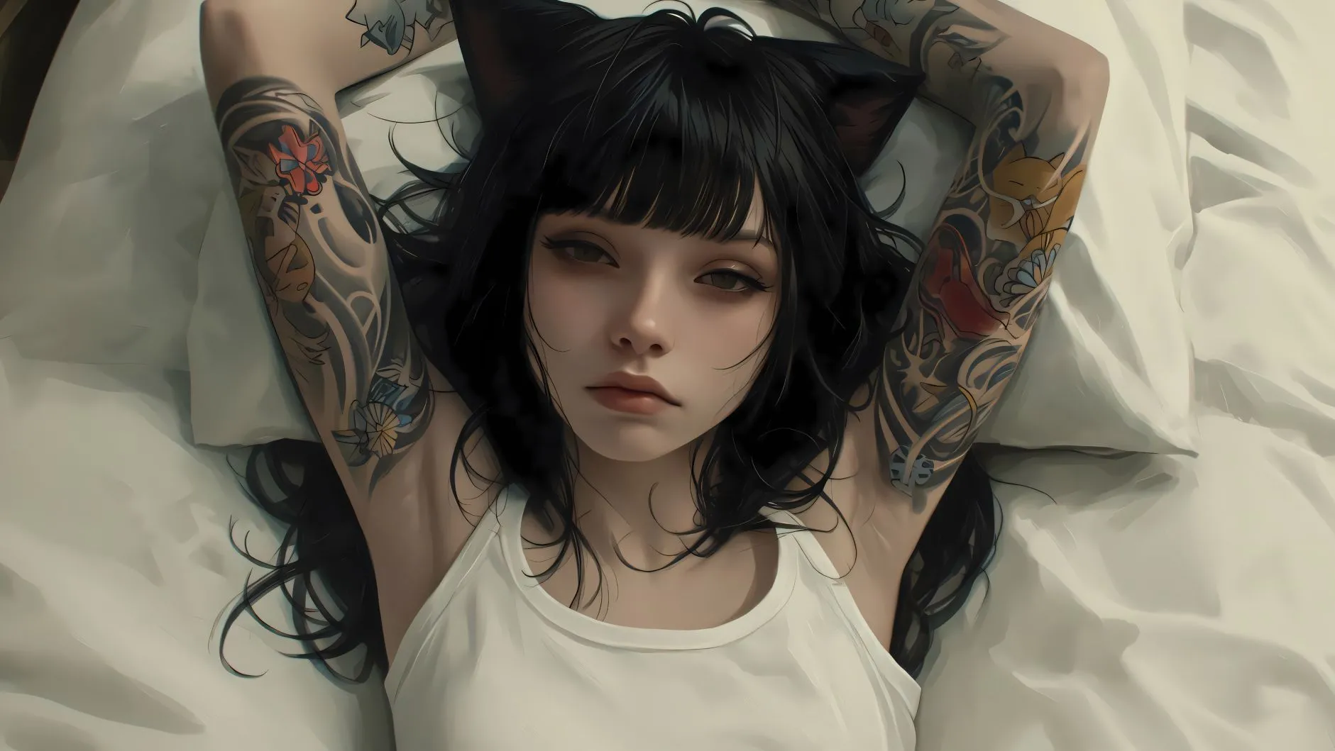 动漫 二次元 猫耳少女 壁纸预览