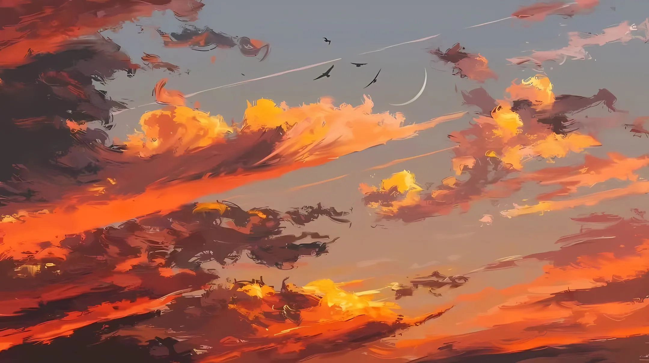 风景 夕阳 日落 壁纸预览