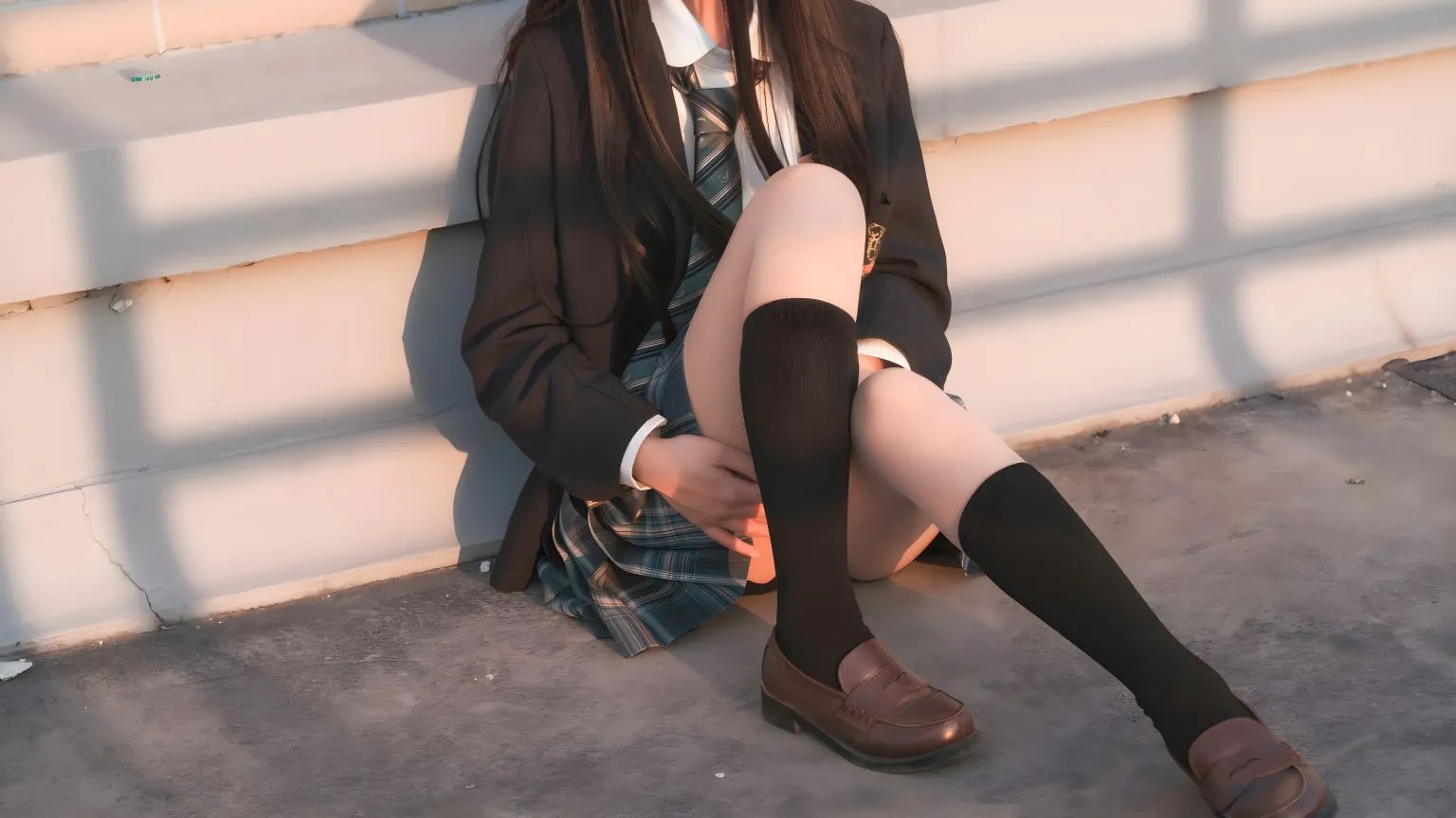 美女 JK少女 黑丝少女 青春活力 壁纸预览