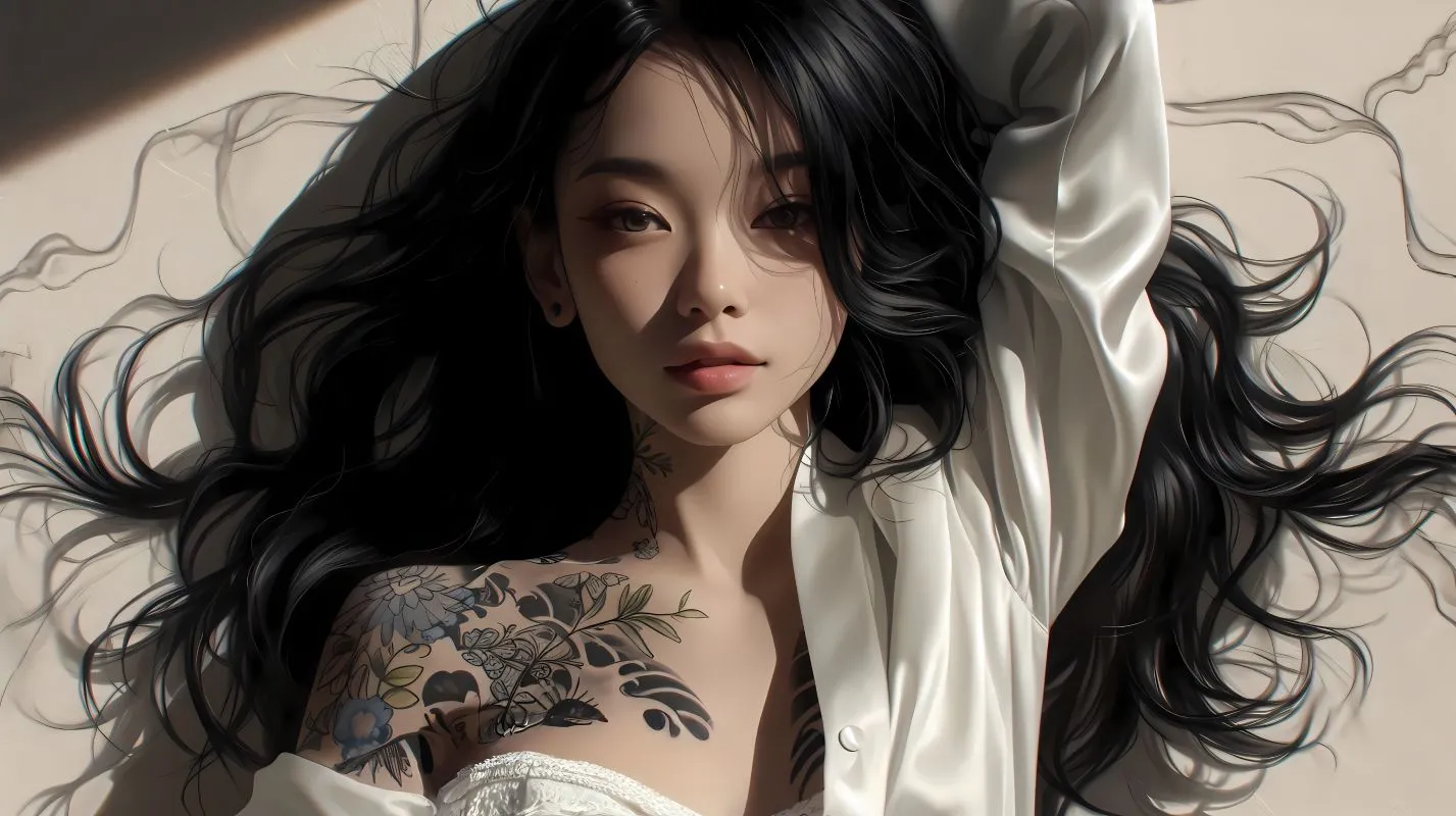 动漫 个性 黑发少女 壁纸预览