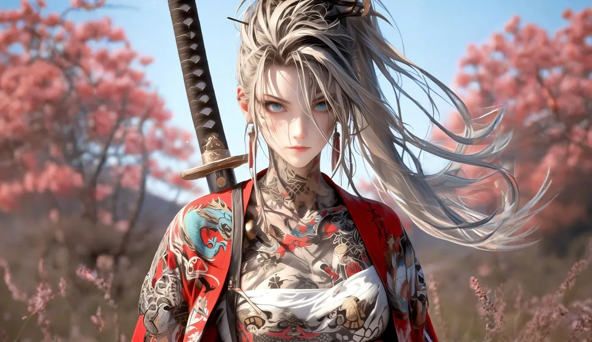 动漫 女武士 拽酷 壁纸预览