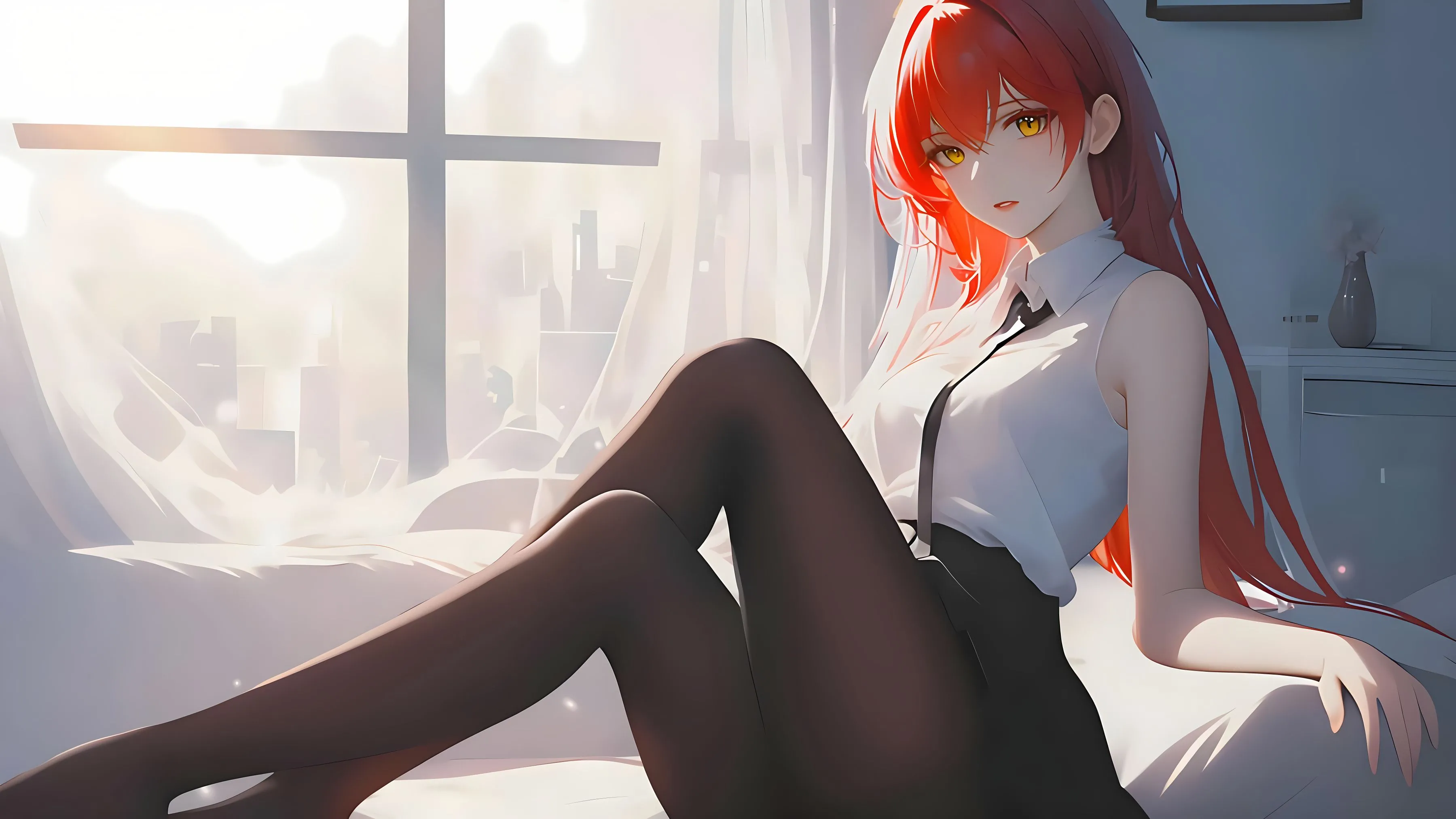 动漫 黑丝少女 性感 壁纸预览