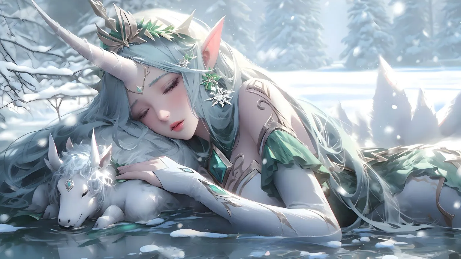 动漫 精灵少女 氛围感 壁纸预览