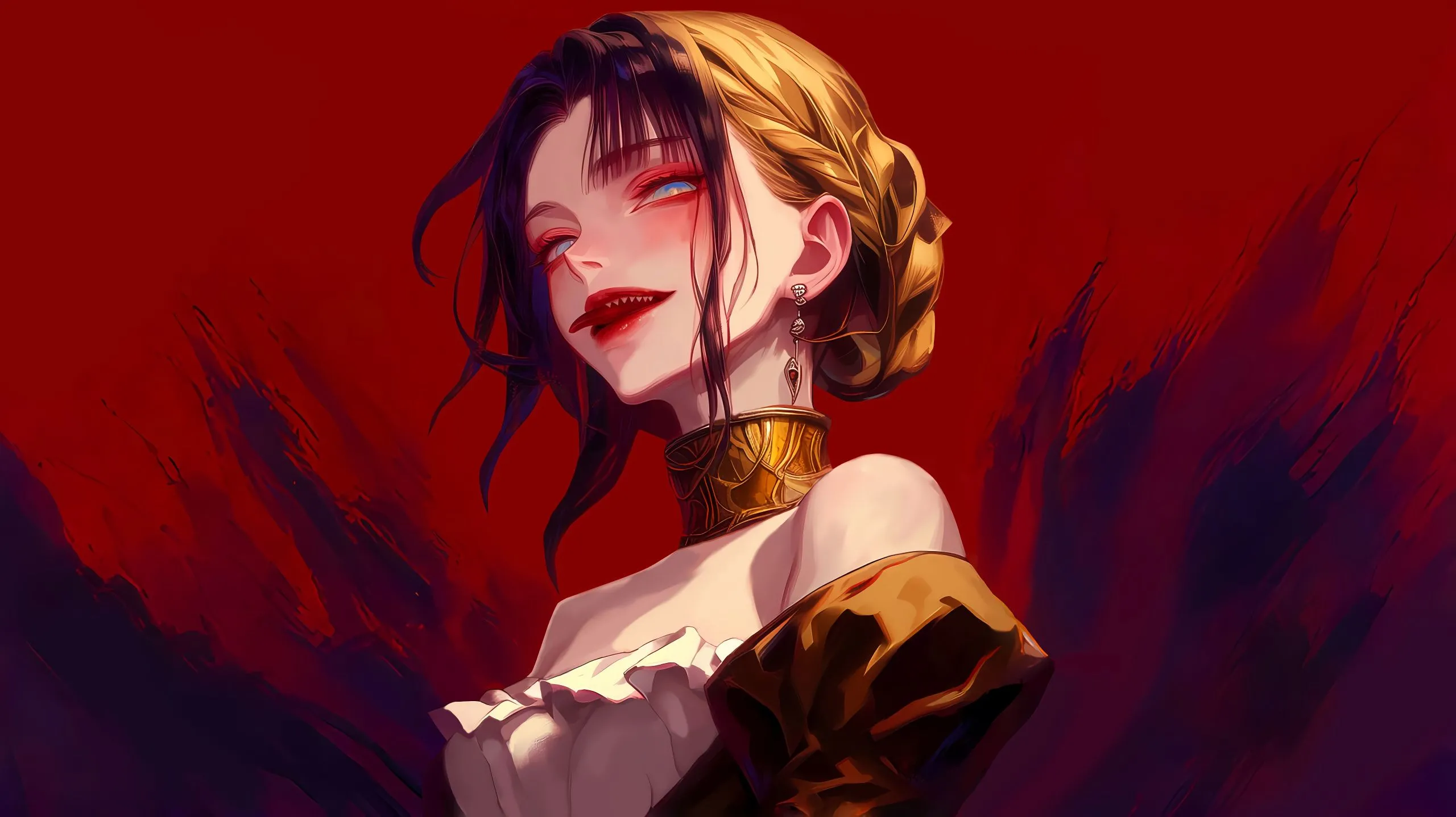 动漫 暗黑系 动漫少女 壁纸预览