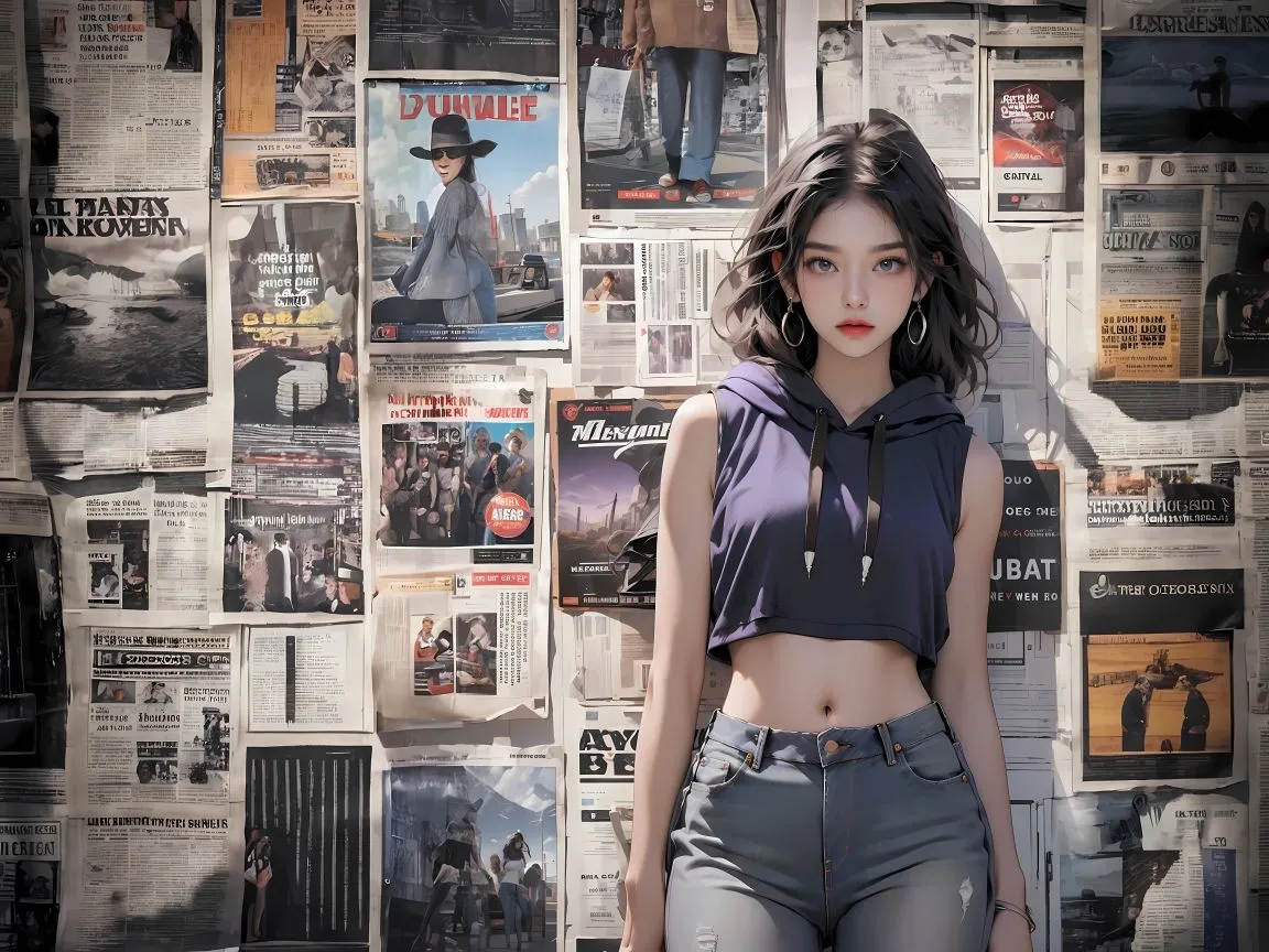 动漫 报纸美女 壁纸预览