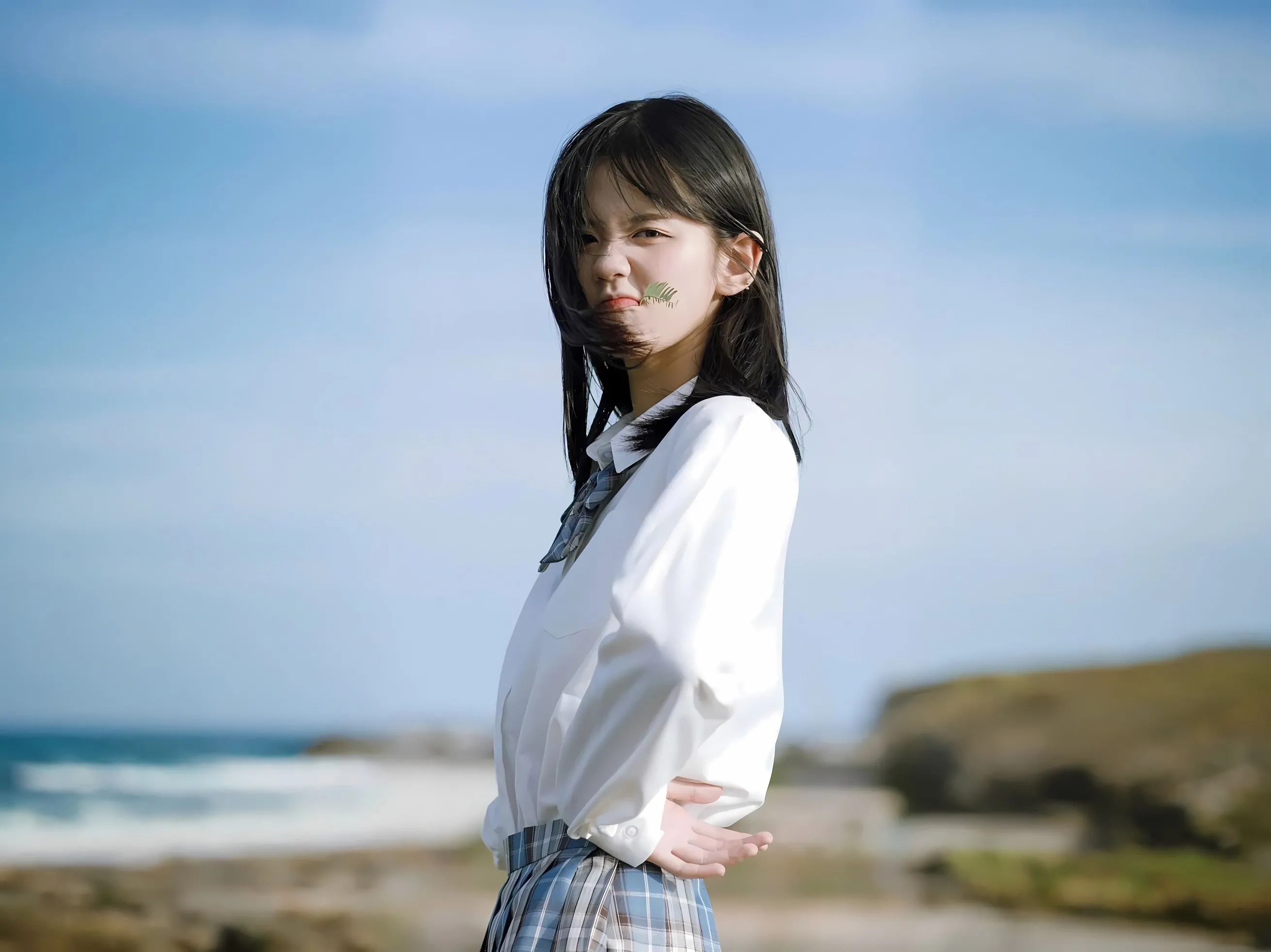 美女 清纯少女 校园 壁纸预览