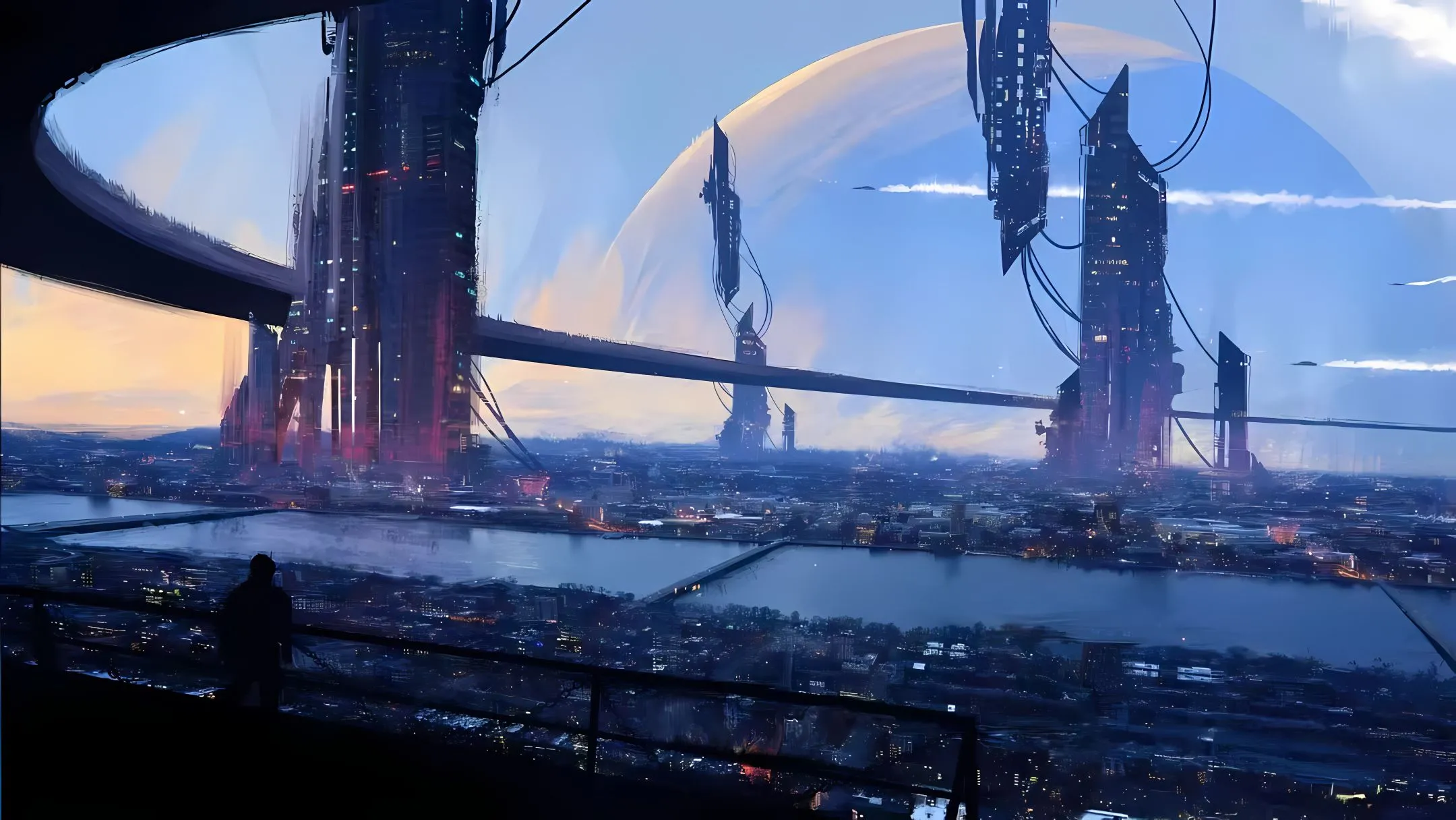动漫 科技未来 动漫场景 动漫城市夜景 壁纸预览