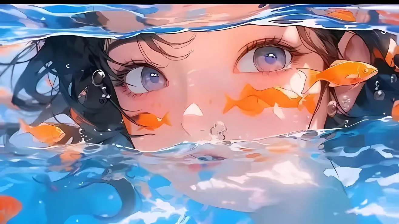 动漫 二次元 水中少女 唯美 壁纸预览