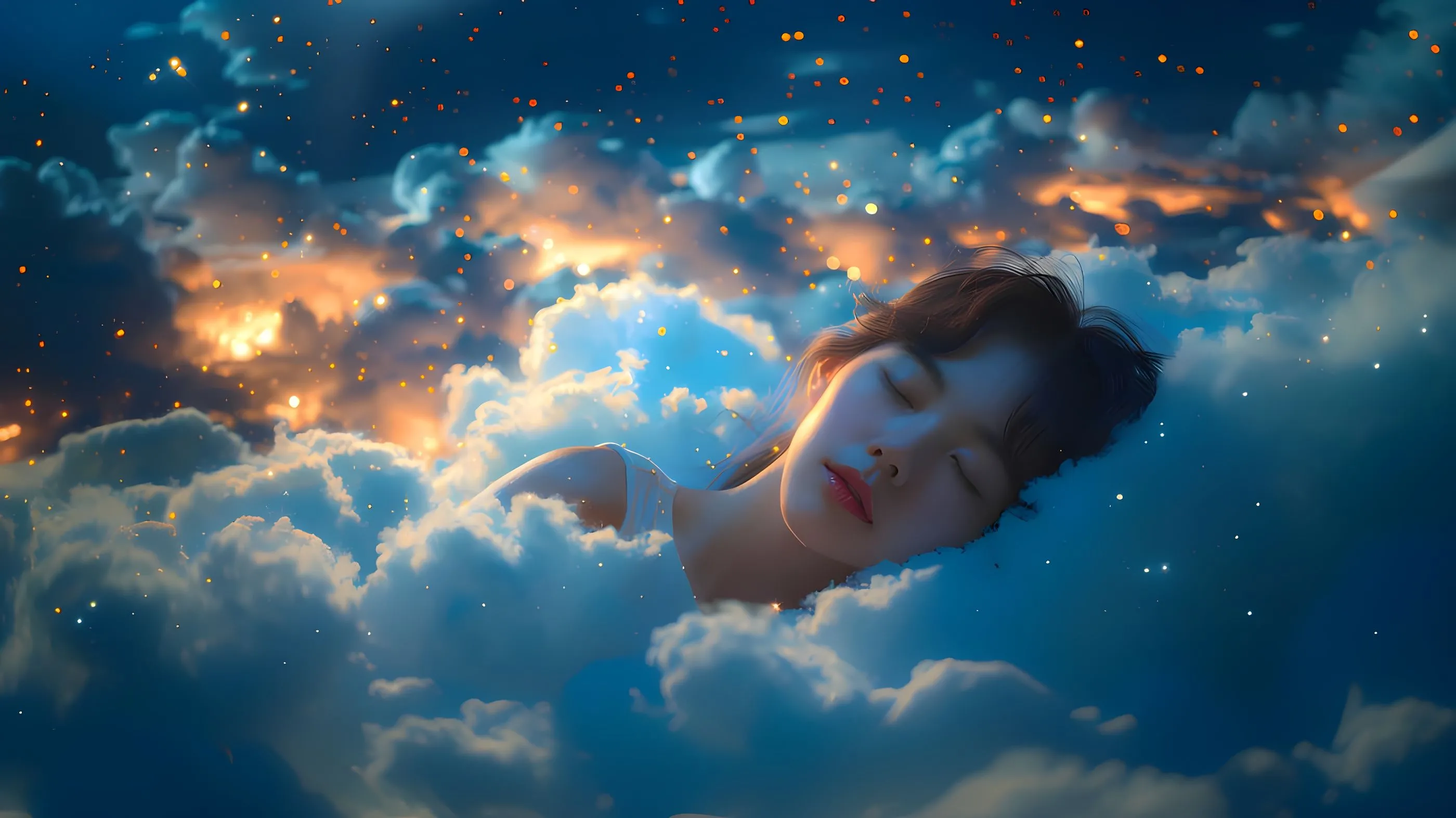 动漫 云 星空 少女 壁纸预览