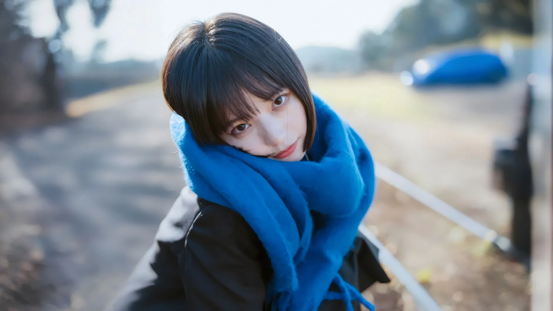 美女 高颜值 冬日 清纯少女 壁纸预览