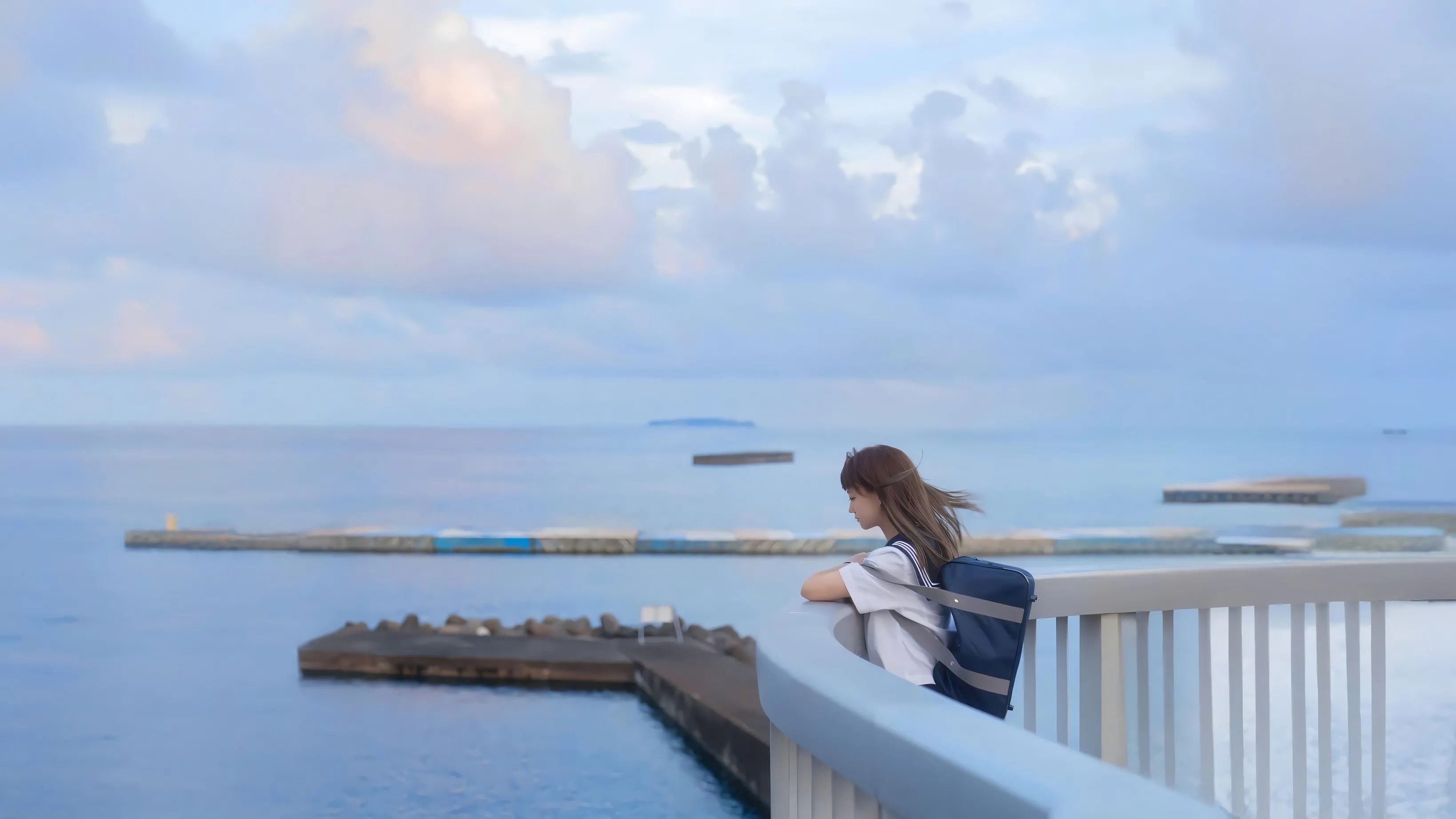 美女 清纯少女 校园 氛围感写真 唯美 壁纸预览