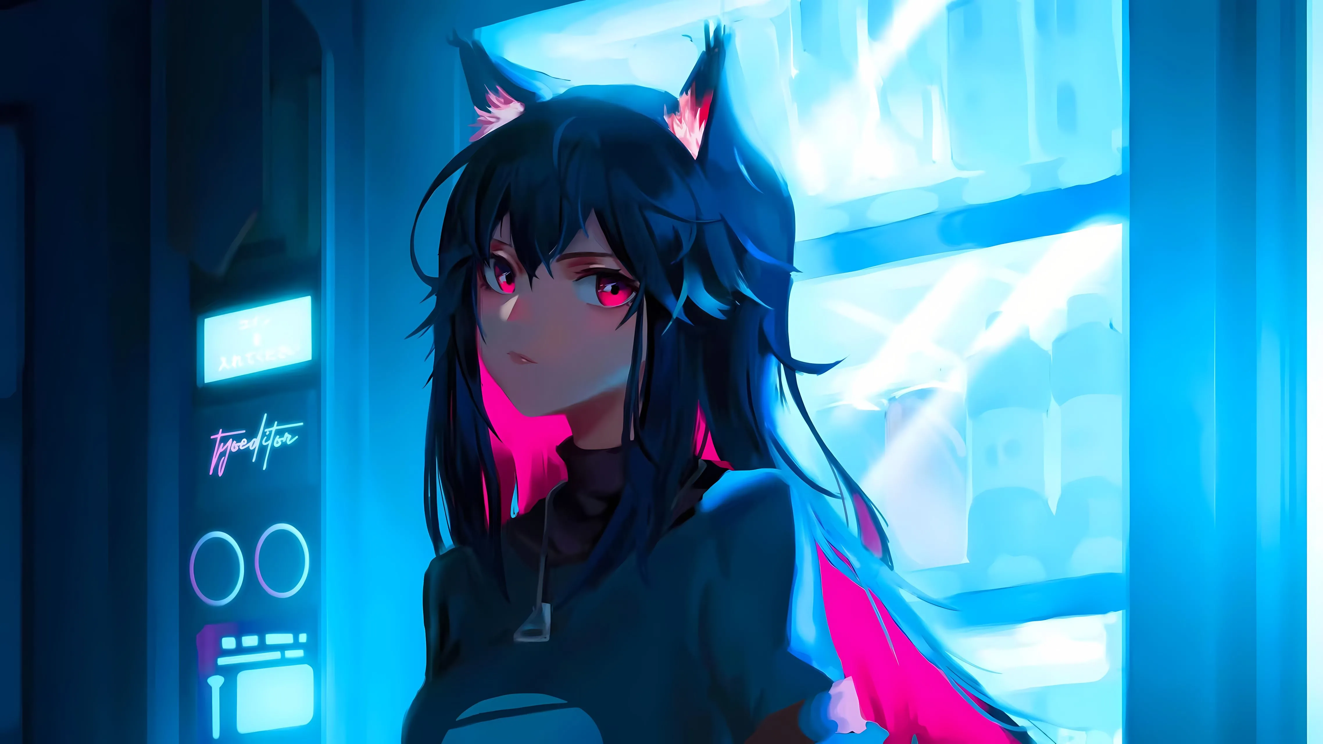 动漫 猫耳少女 二次元 壁纸预览