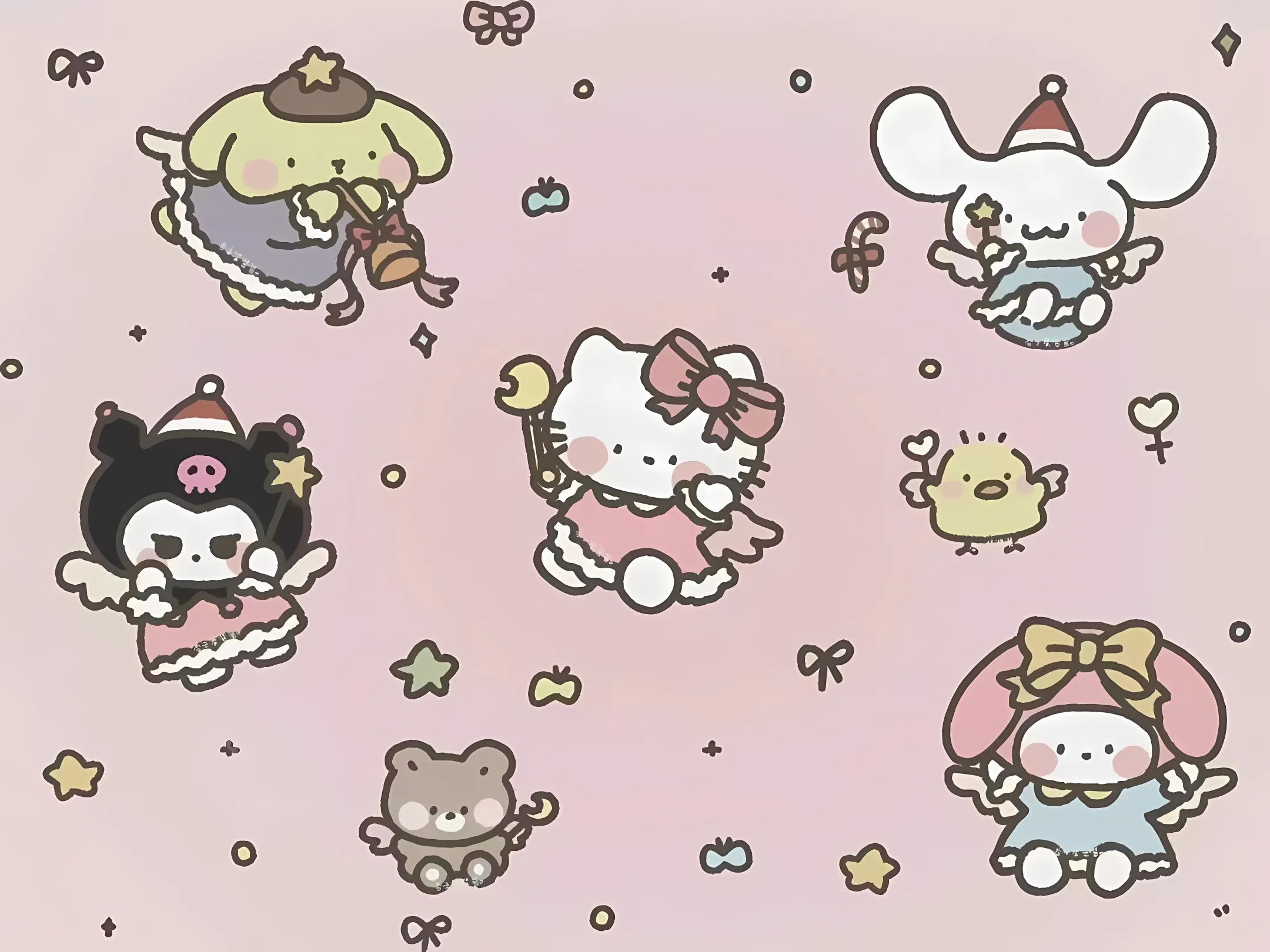 动漫 卡通 三丽鸥 少女心 粉色系 壁纸预览